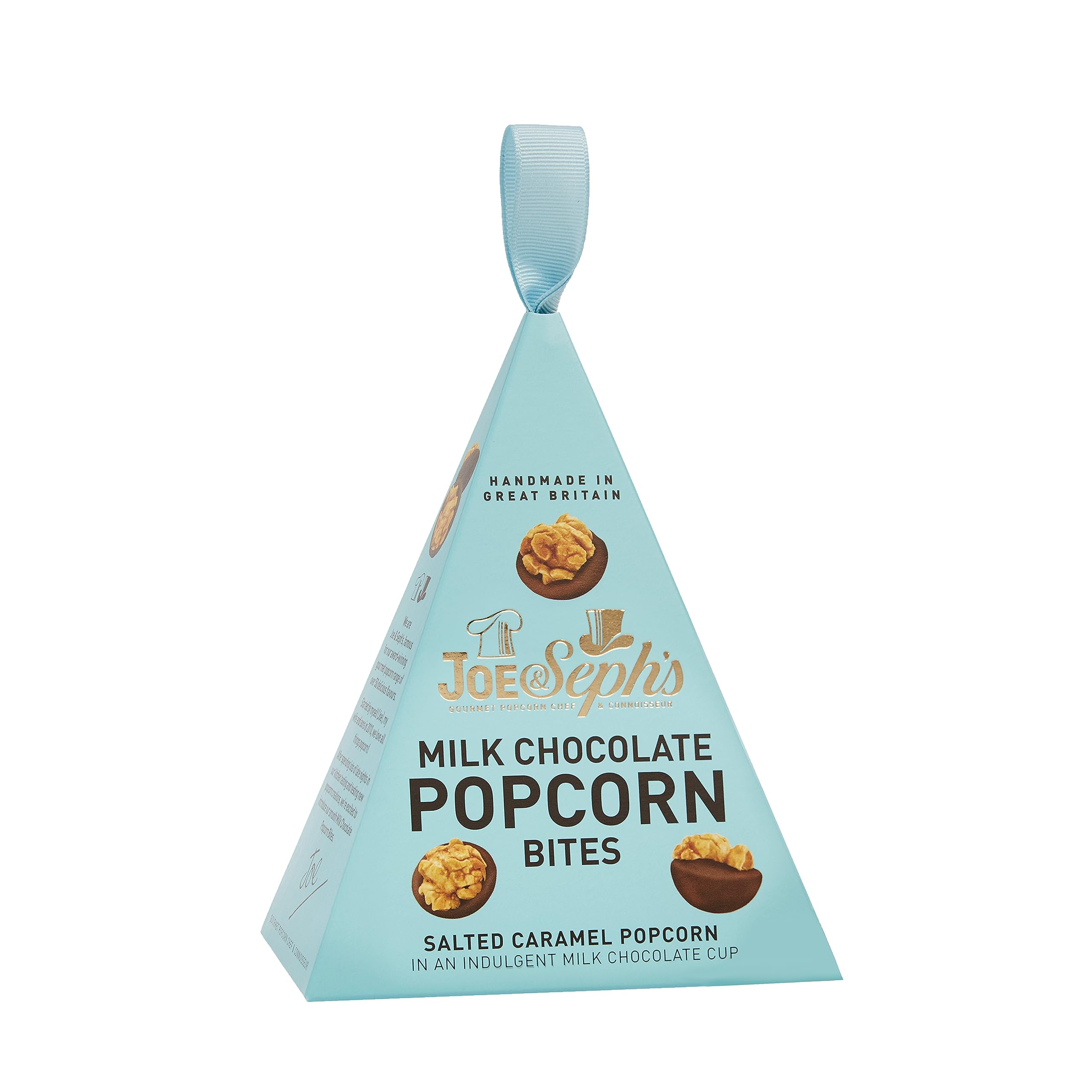 Joe & Seph's Milk Chocolate Popcorn Bites Gift Box - Salted Caramel Popcorn in Milk Chocolate, 45g