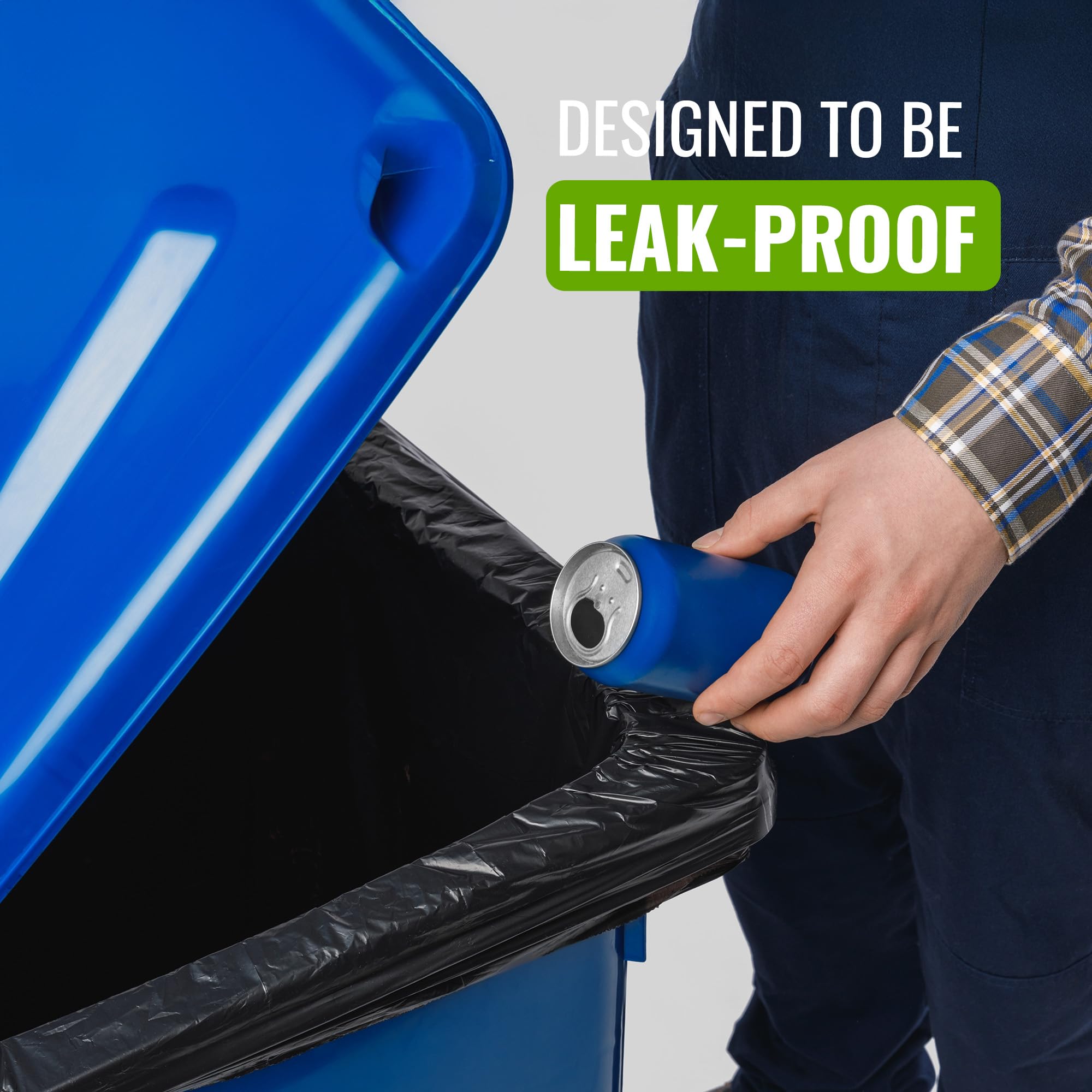 EcoBag Heavy Duty Wheelie Bin Liners - 240L Capacity | 20 Pack | 98% Recycled Plastic 4