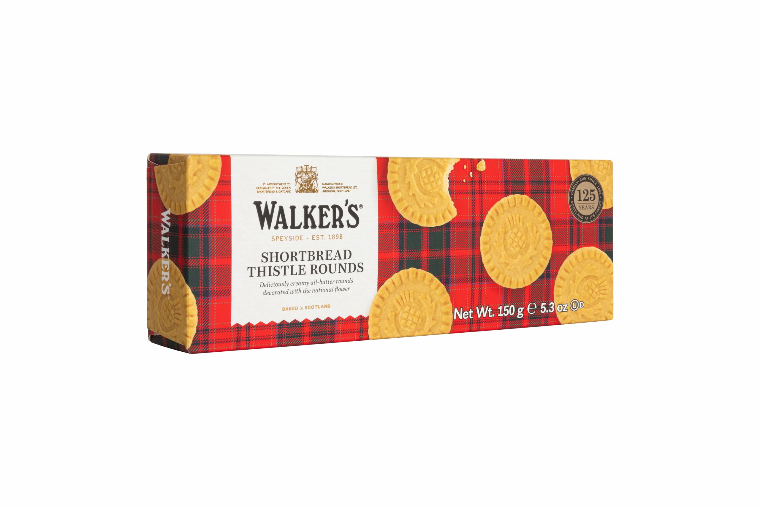 Walker's Pure Butter Shortbread Thistle Rounds - Traditional Recipe | 150g