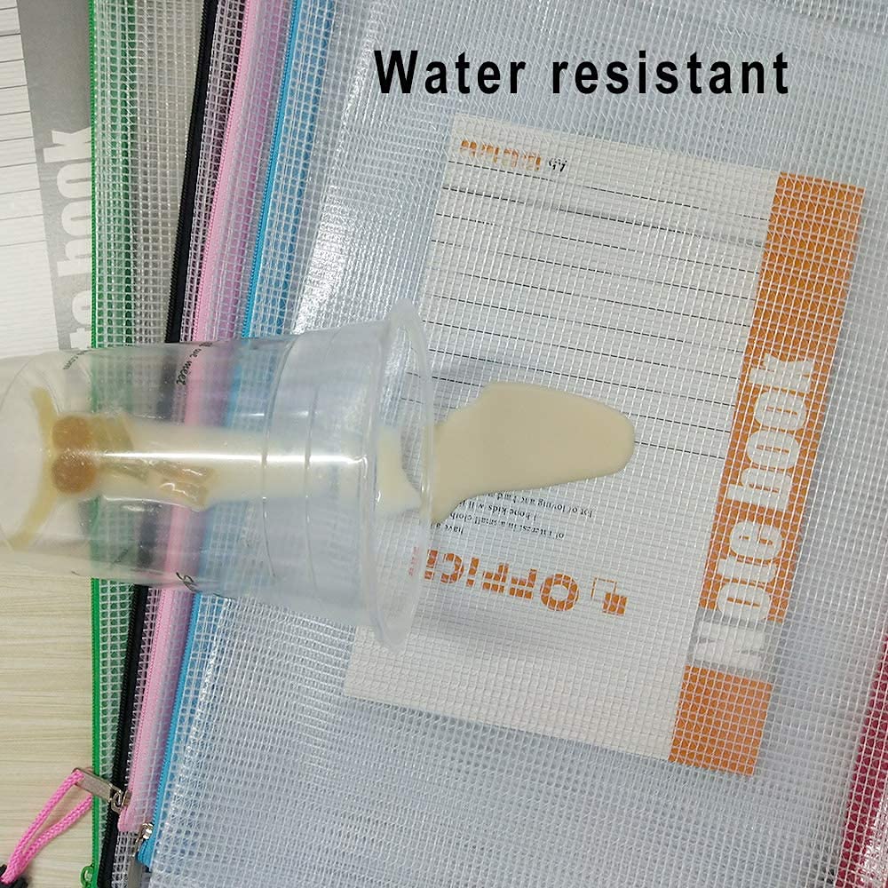 NORTHERN BROTHERS 30PCS A4 Zip Wallets - Waterproof PVC Document Folders with Zipper Closure 5