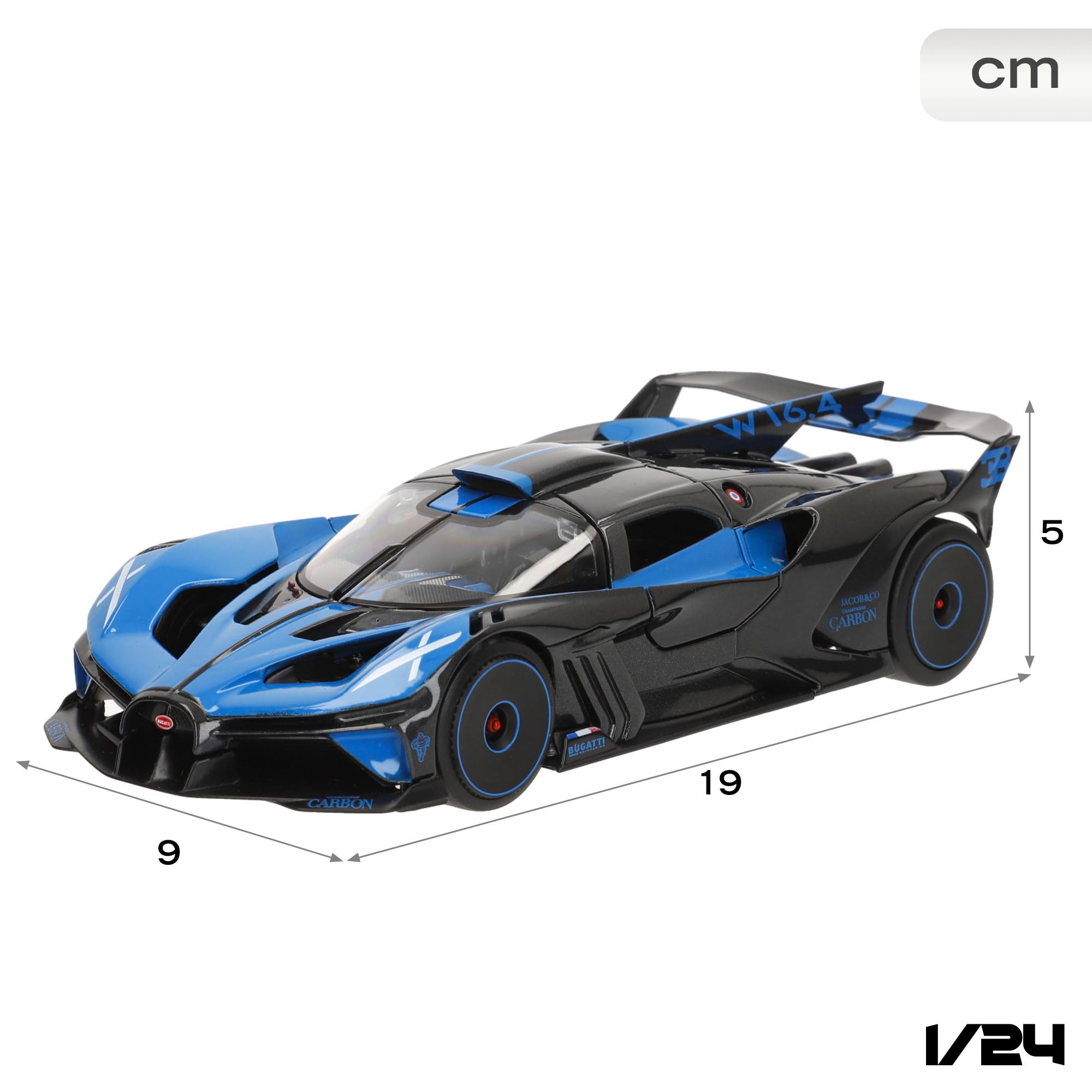 Maisto BUGATTI BOLIDE Super Car Model - 1:24 Scale Die-Cast | Opening Doors 3
