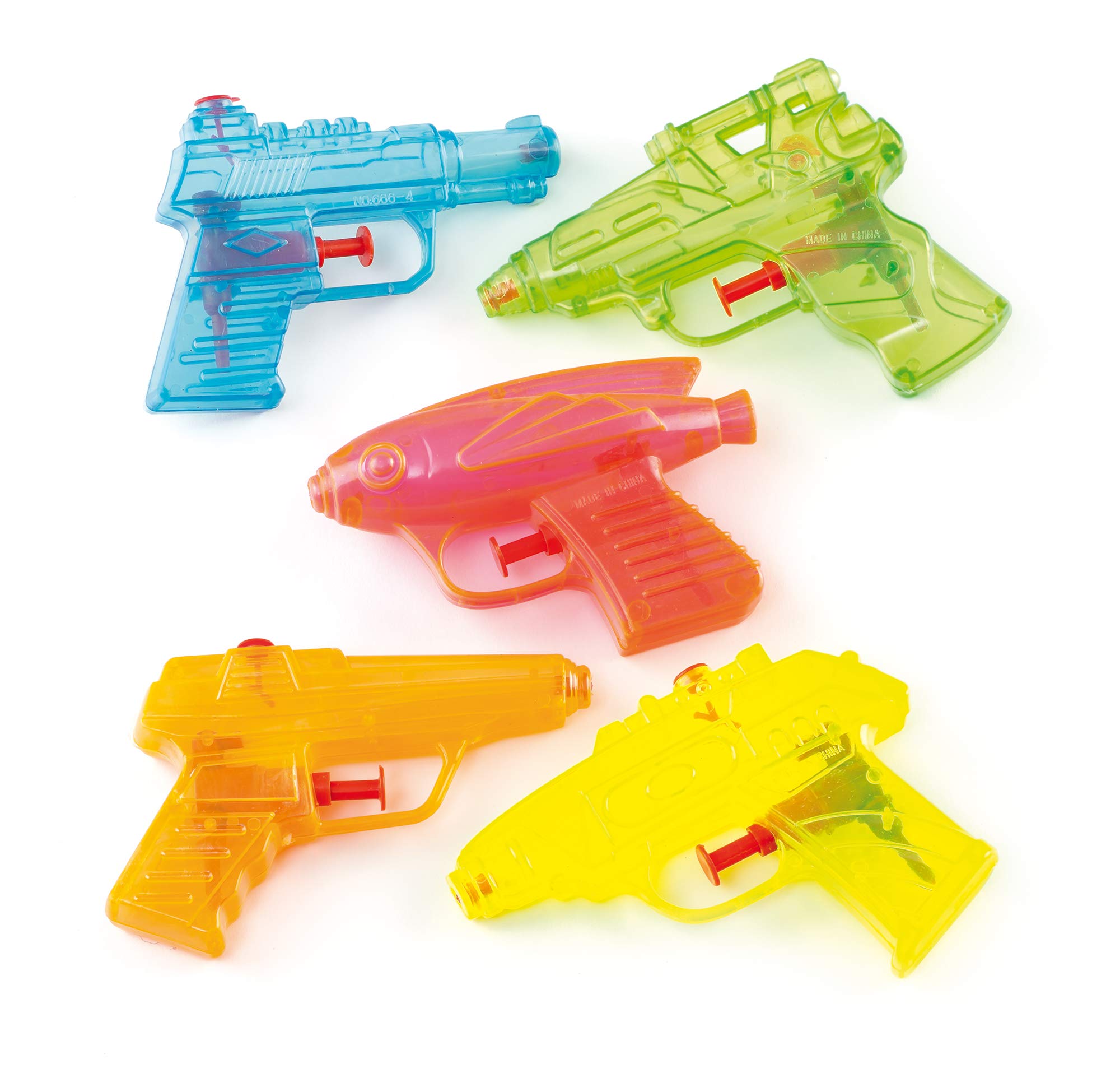 Baker Ross Water Pistols Value Pack - 8 Assorted Designs, 7.5cm-11.5cm | Party Bag Fillers for Kids 3+