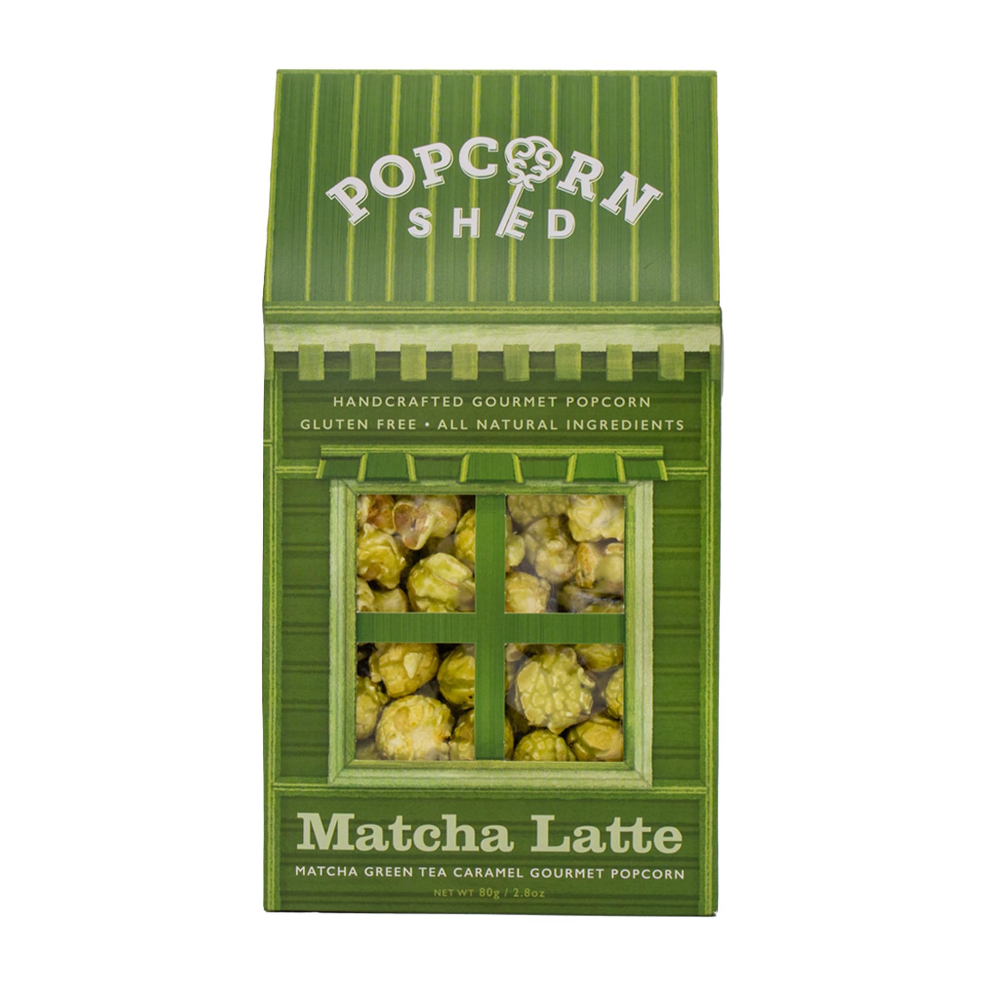Popcorn Shed Matcha Latte Gourmet Popcorn - Caramel Drizzle | 80g Bag