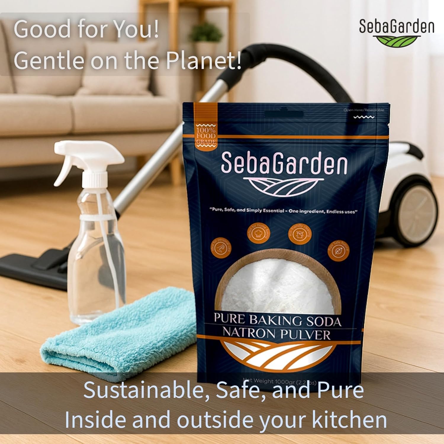 Seba Garden Bicarbonate of Soda - 1kg Food Grade Powder | Aluminium-Free Leavening Agent 5