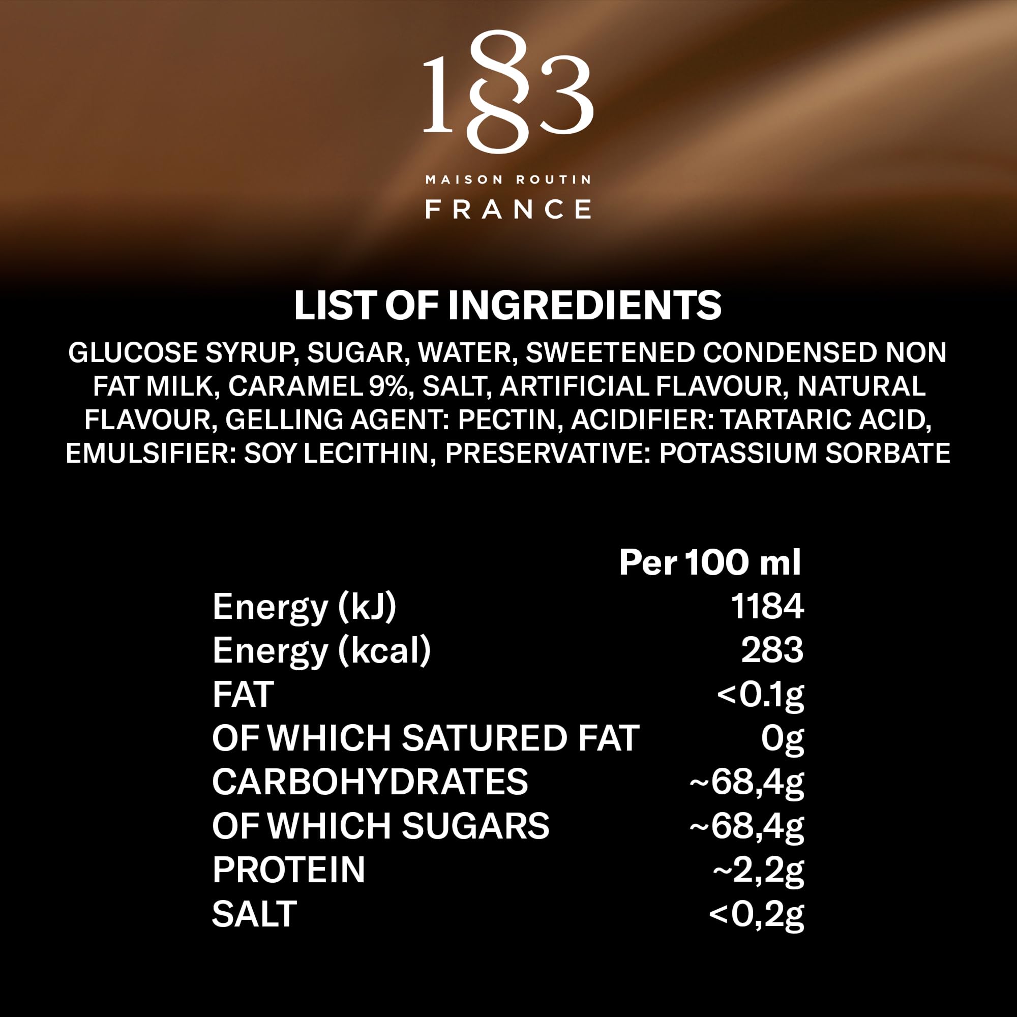 1883 Maison Routin Caramel Sauce - Smooth, Buttery Flavor | 500ml 4