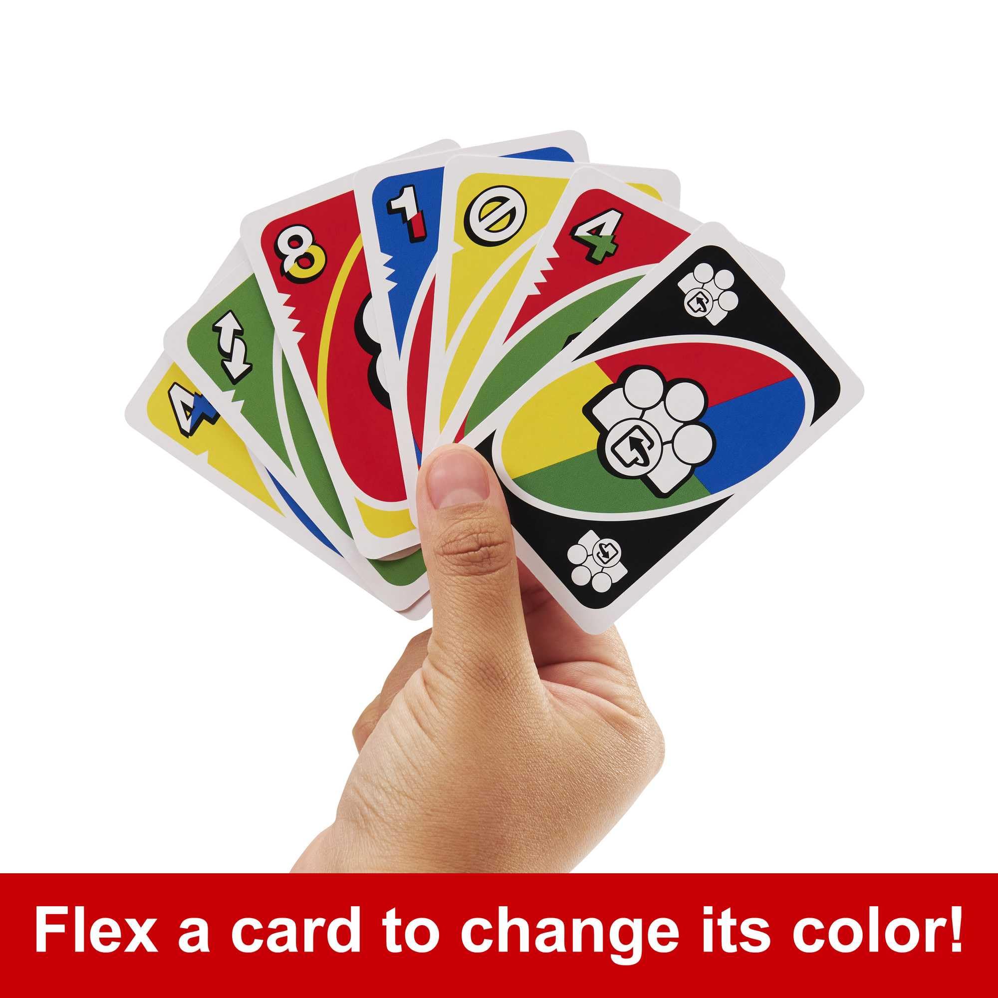 Fisher-Price UNO Flex Card Game - 2 to 8 Players, Ages 7+, Colorblind Accessible, HMY99 5