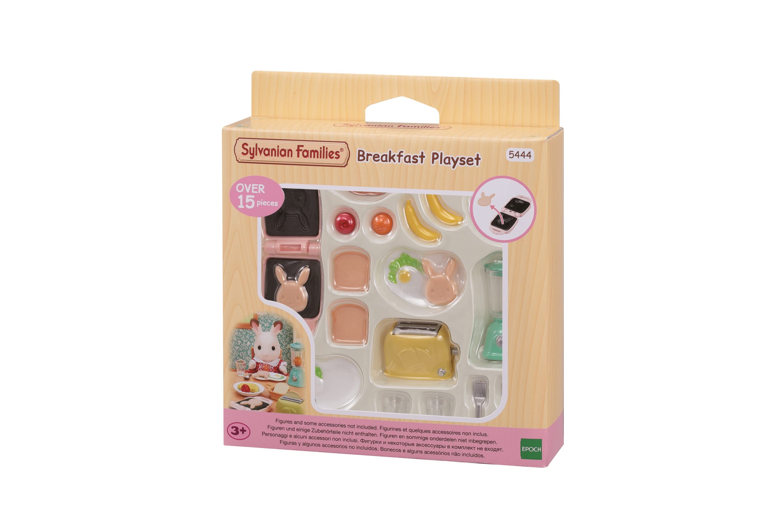 Sylvanian Families Breakfast Playset 5444 - 21 Piece Miniature Kitchen Furniture Set for Ages 3+