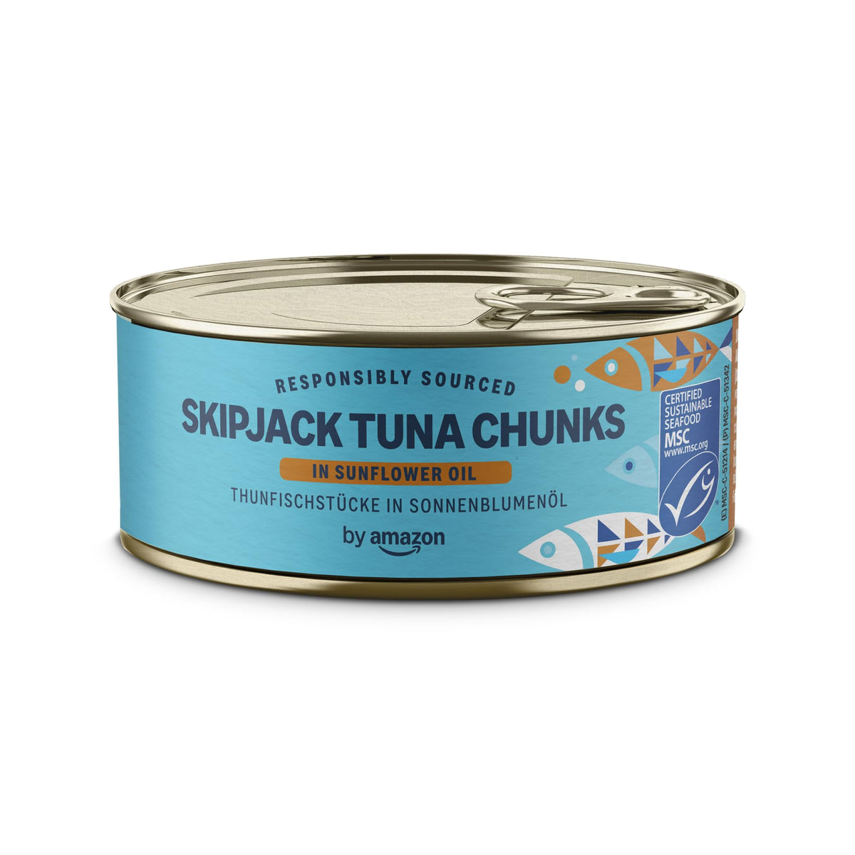 by Amazon MSC Skipjack Tuna Chunks in Sunflower Oil - 4 x 145 g