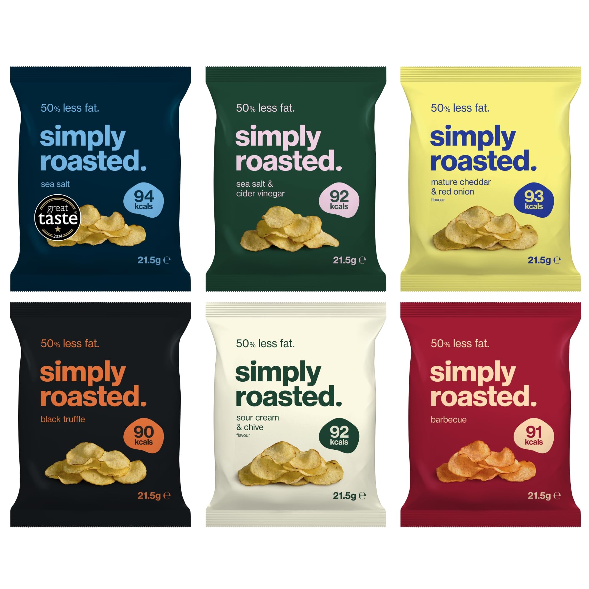 Simply Roasted Discovery Box | 12 x 21.5g Roasted Crisps Multipack | Gluten-Free, Vegan Snacks 1