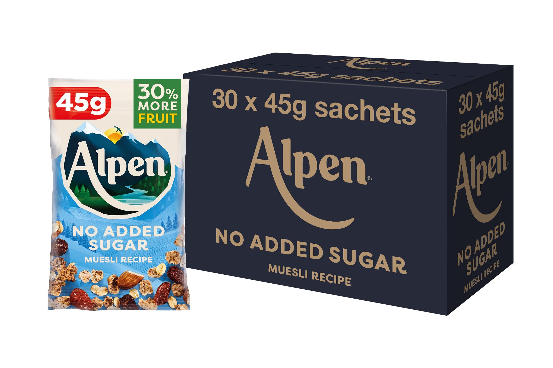 Alpen No Added Sugar Muesli - High in Fibre, 100% Natural Ingredients | 1.35 kg Pack 1