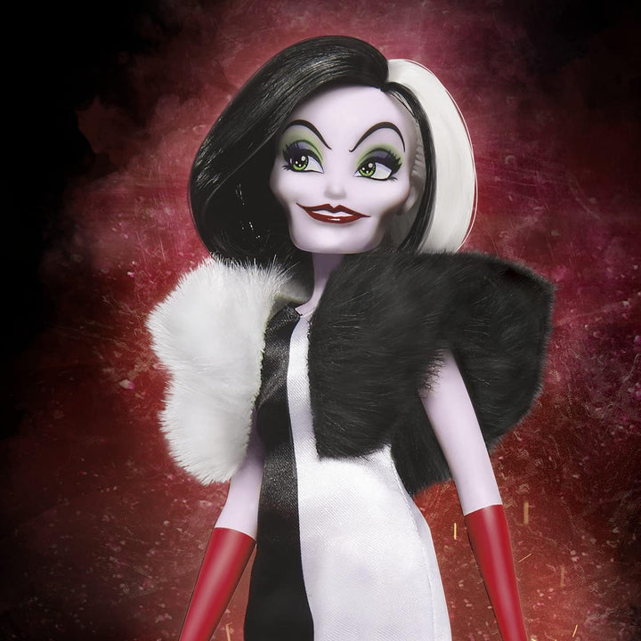 Disney Princess Villains Cruella De Vil Fashion Doll - Includes Accessories & Removable Outfit, Ages 5+