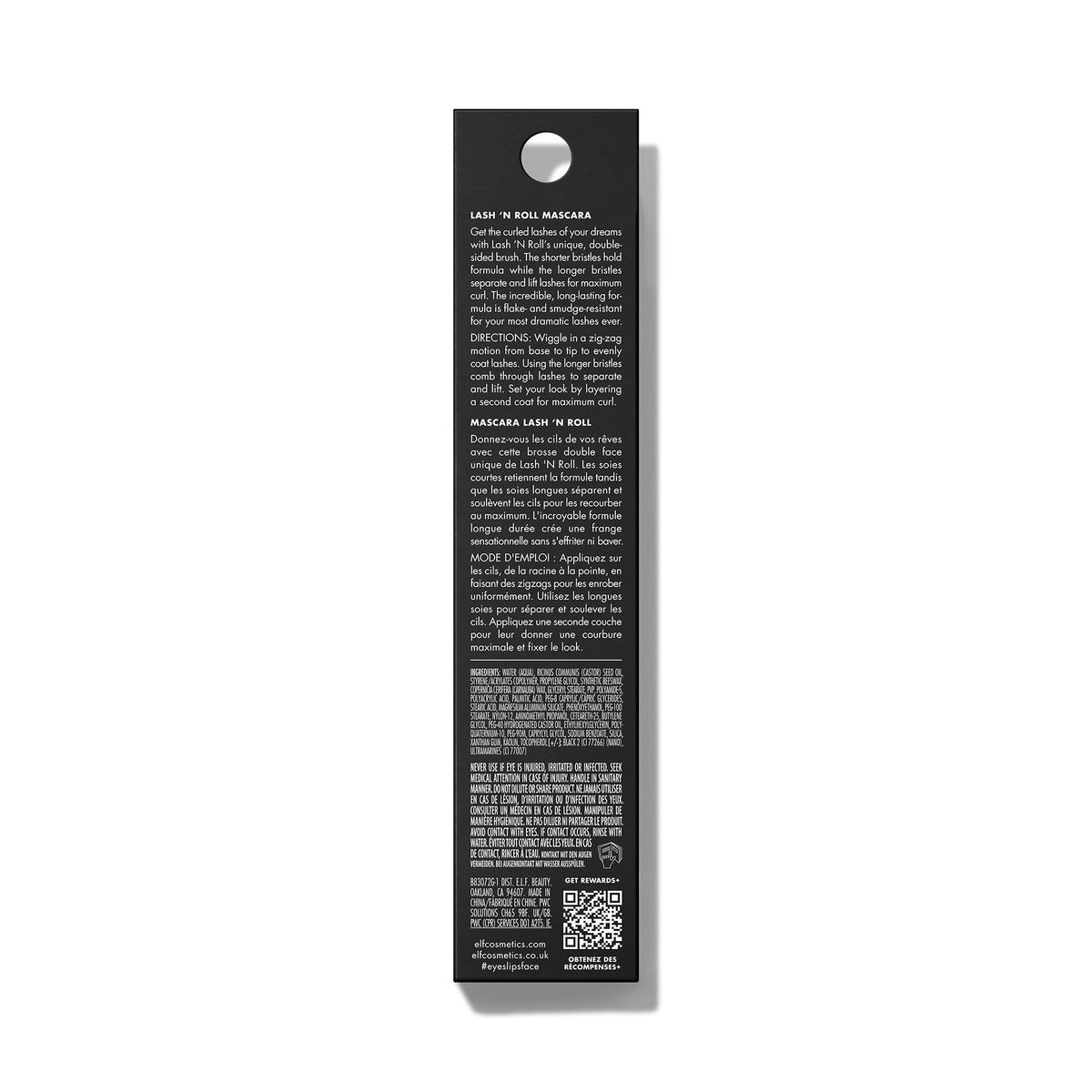 e.l.f. Lash 'N Roll Curling Mascara - Pitch Black, 2 x 10 ml