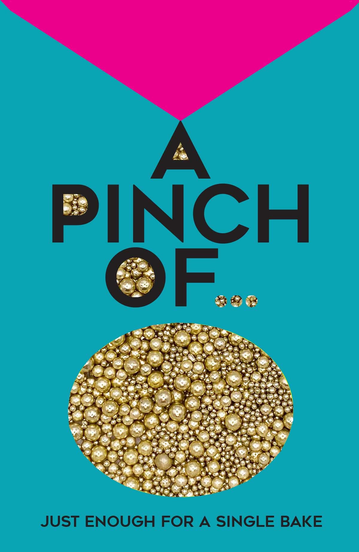 A Pinch of Pearls Mix - High Shine Metallic Gold Sprinkles for Cakes | 30g Pouch 1