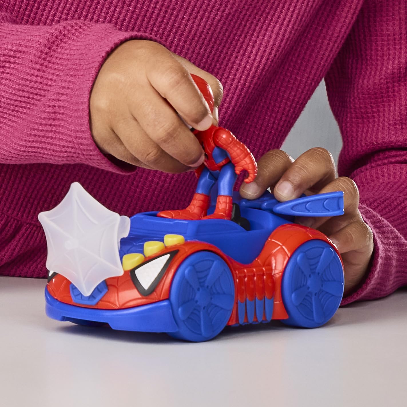 Marvel Spidey and His Amazing Friends Spidey Web Crawler Toy Car with 7.6-cm Figure | Ages 3+ | Plastic 7