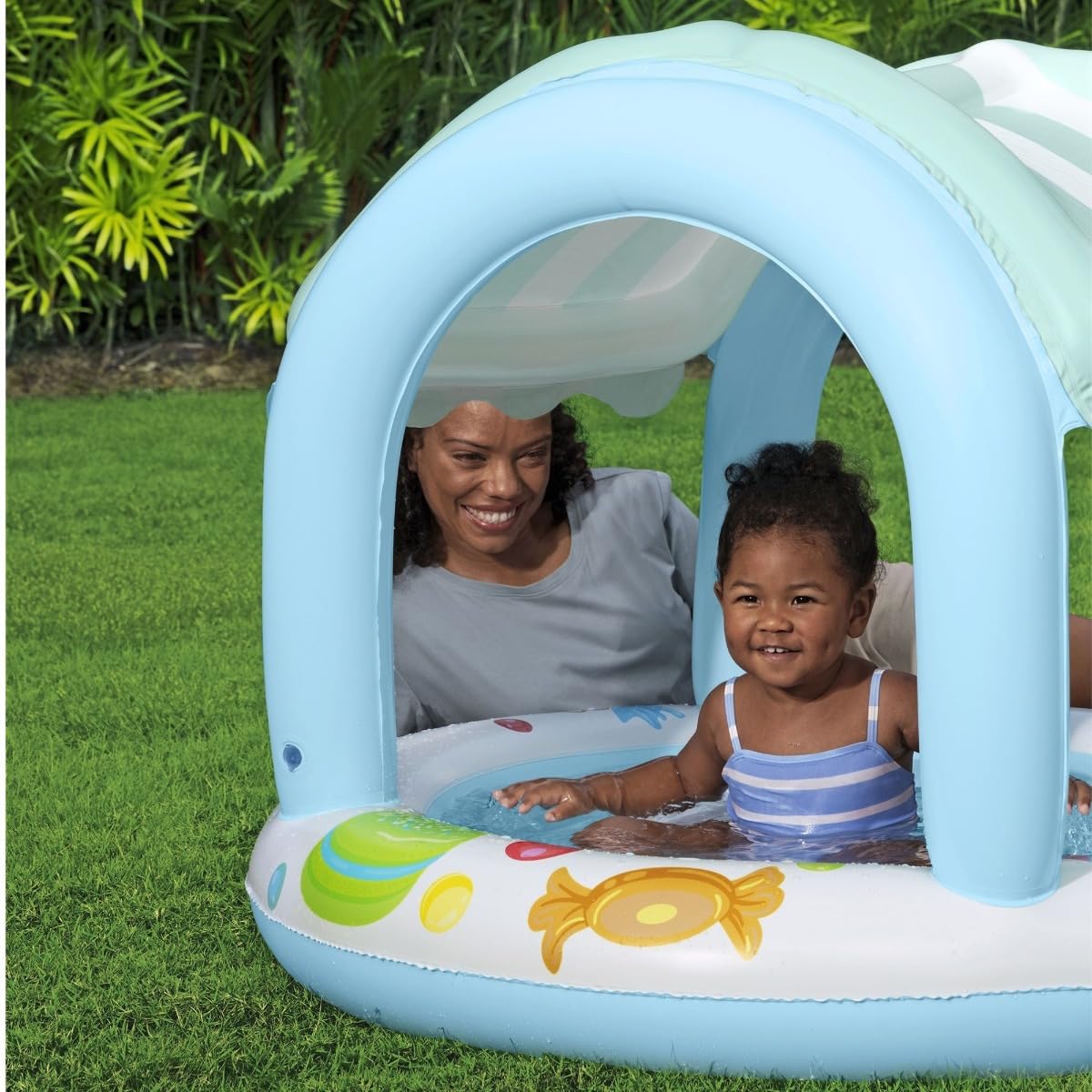 Bestway Inflatable Sweet Shop Paddling Pool - Shaded, 1.04m x 84cm, Ages 2+ 3