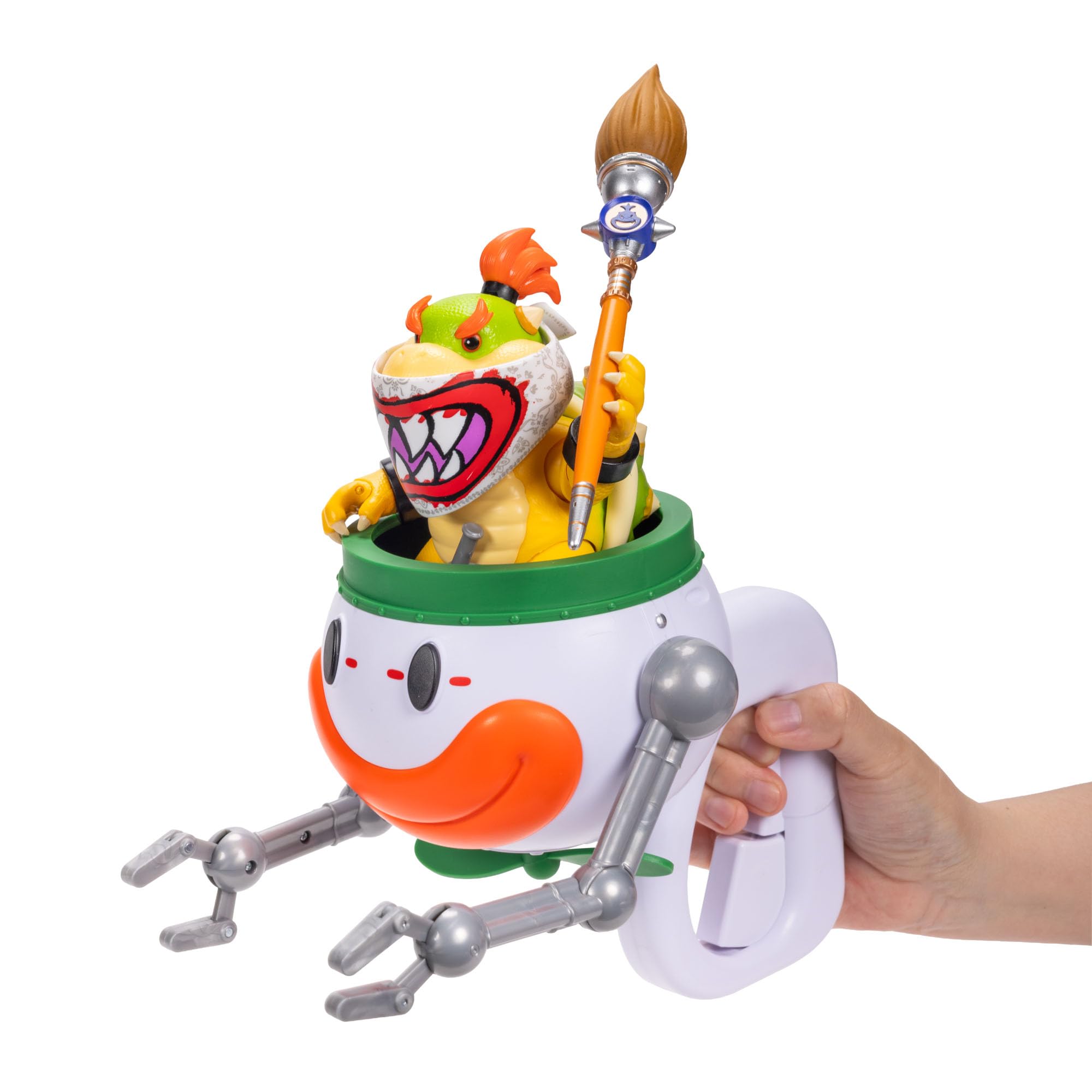THE SUPER MARIO BROS. MOVIE Bowser Jr. Action Feature Figure with Clown Car | 5" Articulated | Ages 3+ 1