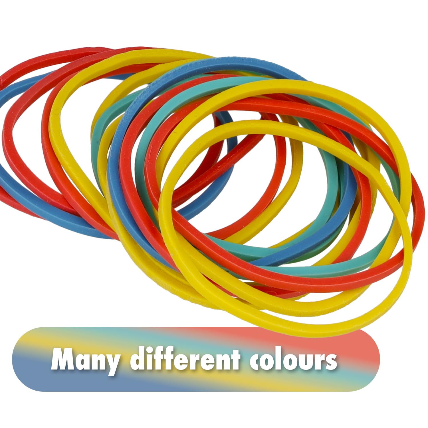 Westcott Rubber Bands - 100 Pcs Mix Color/Size | 60% Natural Rubber | Resealable Box 5