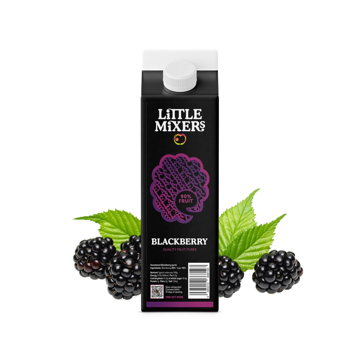 LITTLE MIXERS Blackberry Puree for Cocktails, Desserts & Smoothies - 1 kg