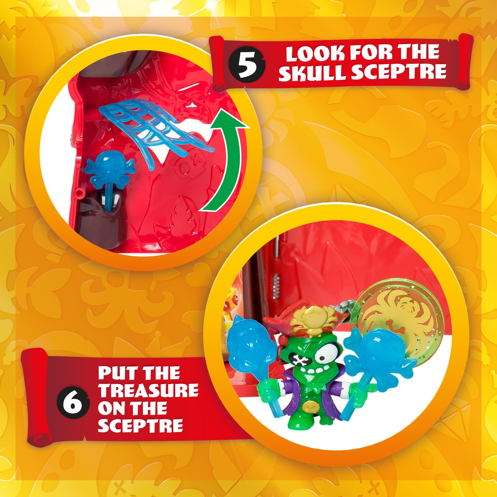 PIRATIX ADVENTURE WORLD Secret Skull Cave Playset | Includes Captain Skully Figure & Treasure 9