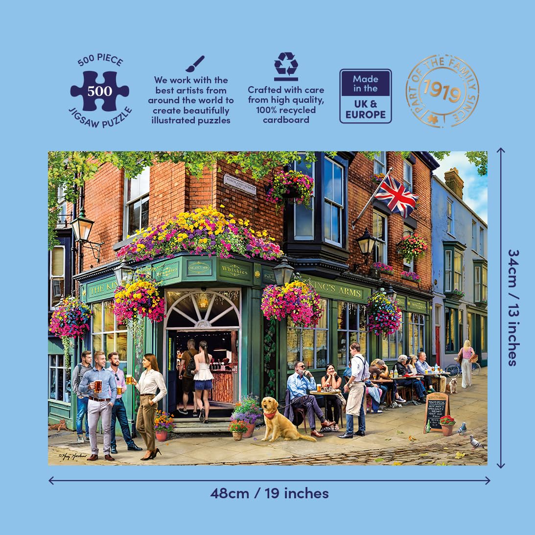 Gibsons The King's Arms 500 Piece Jigsaw Puzzle - British Pub Scene 4