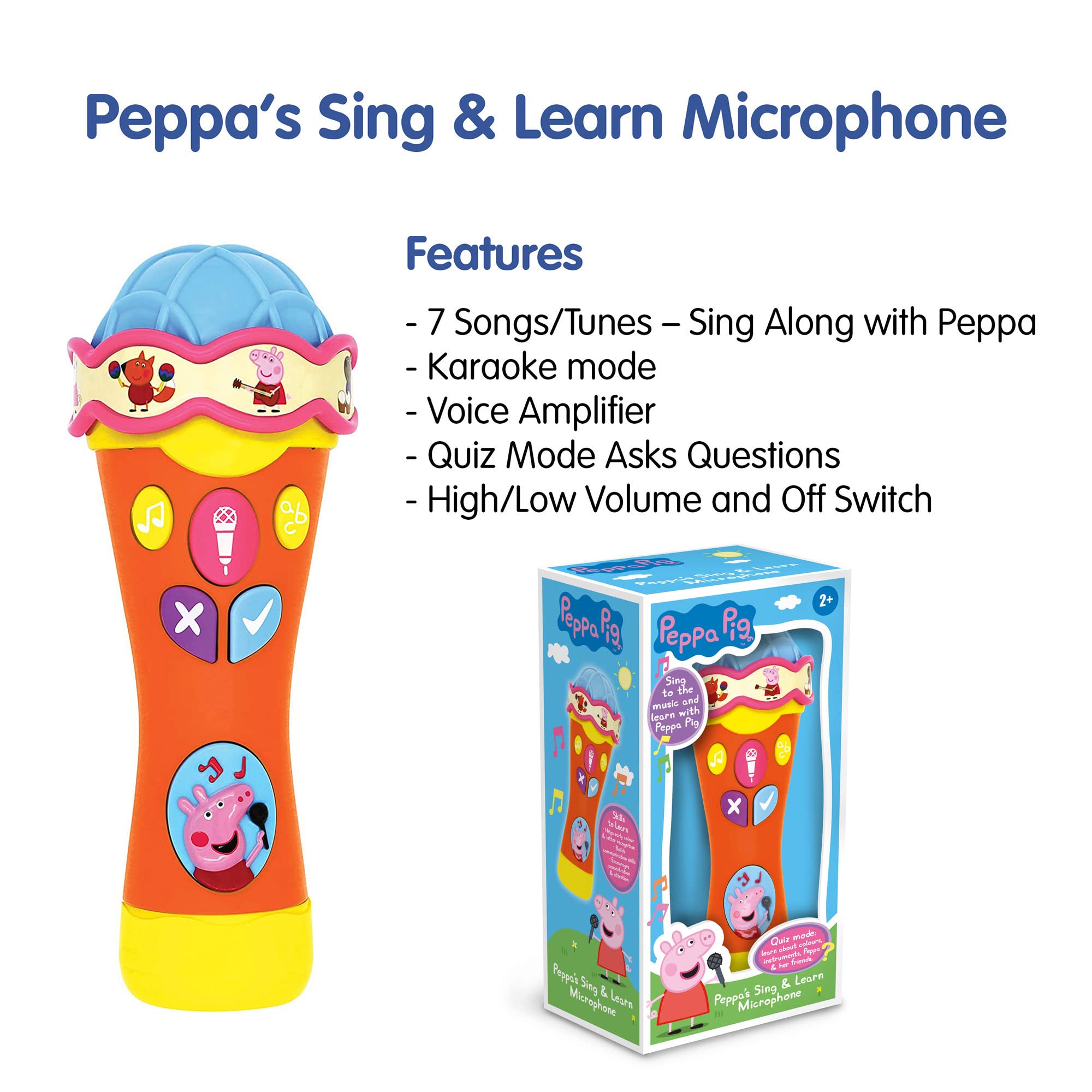Peppa Pig Singalong & Learn Microphone - Interactive Musical Toy for Toddlers 2-5 Years 10