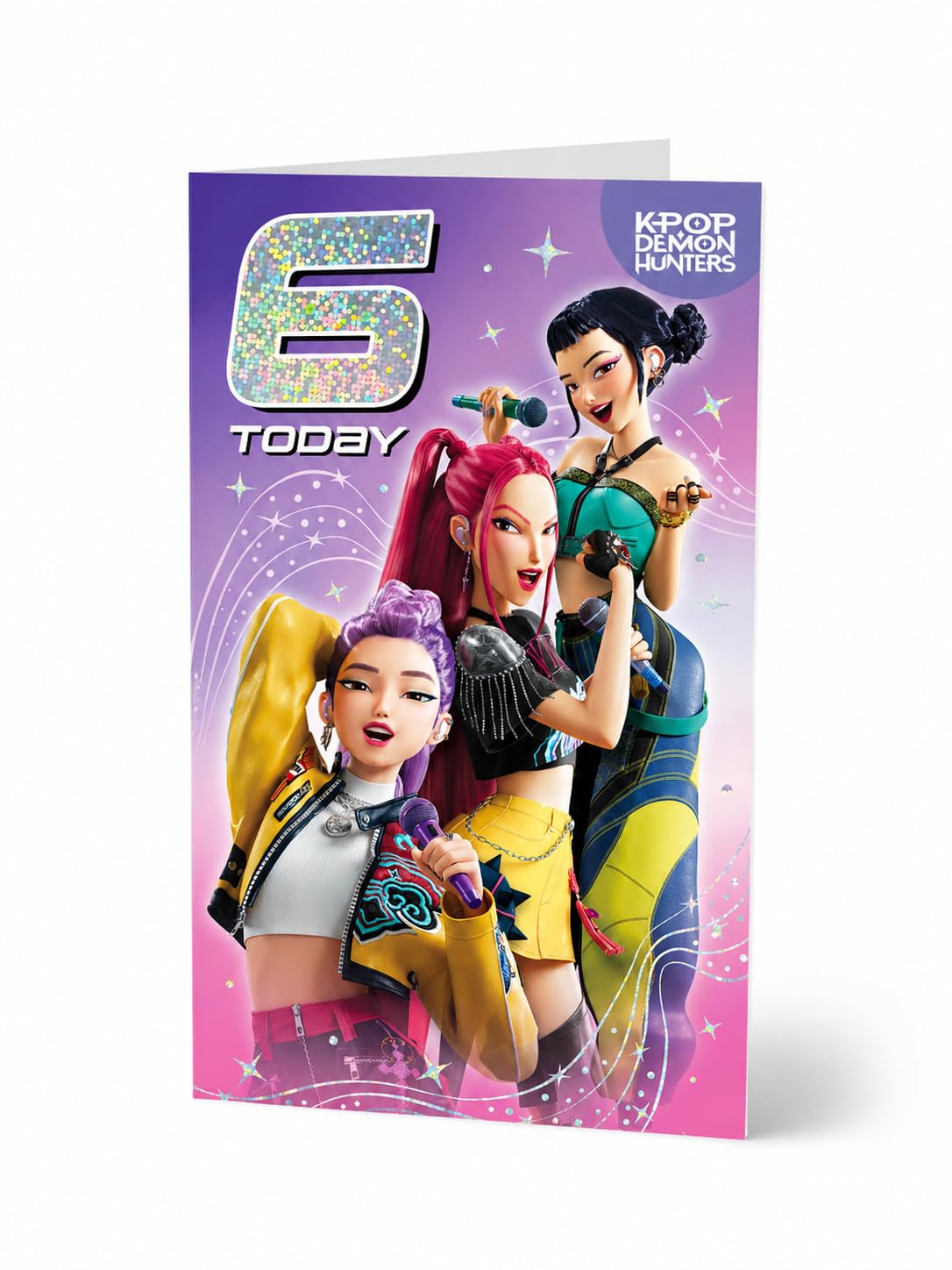 Danilo Promotions KPOP Demon Hunters 6th Birthday Card 'Birthday Superstar' | Multi Color | Standard Size