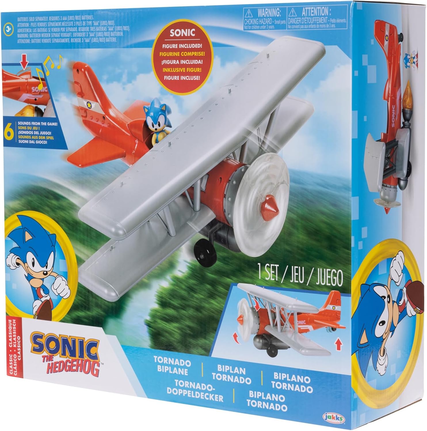 Sonic The Hedgehog Tornado Biplane Playset - Includes 6cm Sonic Figure 7