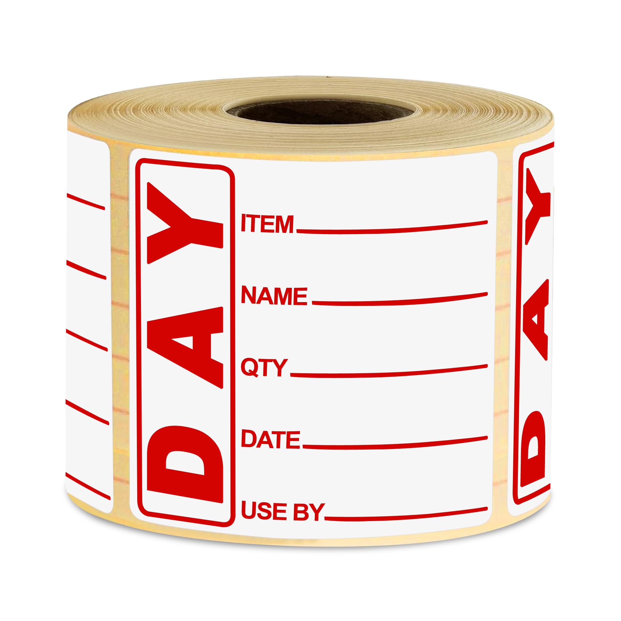 G4GADGET Food Labels Roll - Use By | 500 Stickers | 50x75mm Writable Yellow Paper