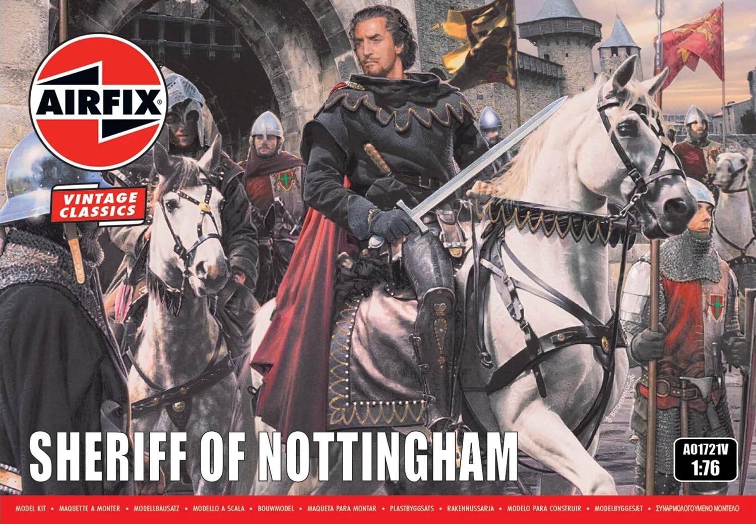 Airfix Sheriff of Nottingham Figures - 1:76 Scale | Skill Level 1 | 36 Pieces