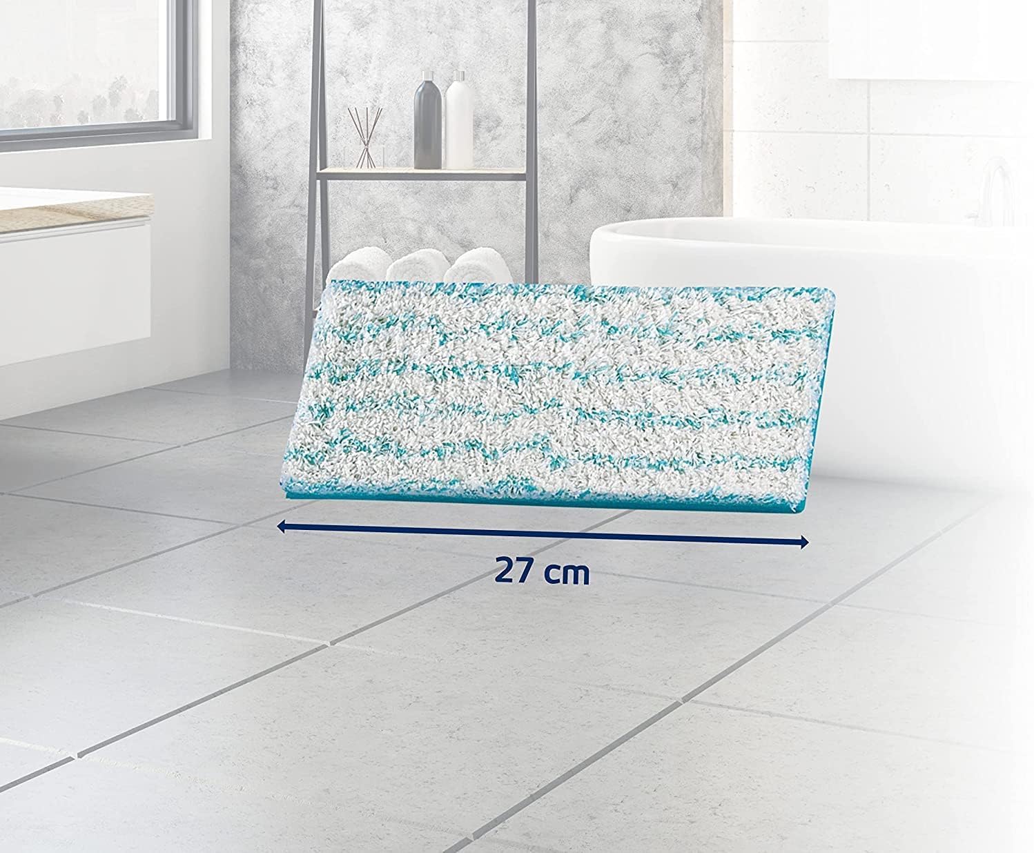 Leifheit Picobello S Mop Replacement Pad - Highly Absorbent Cotton for Stone & Tile Floors | 27 cm Width | Model 56611 4