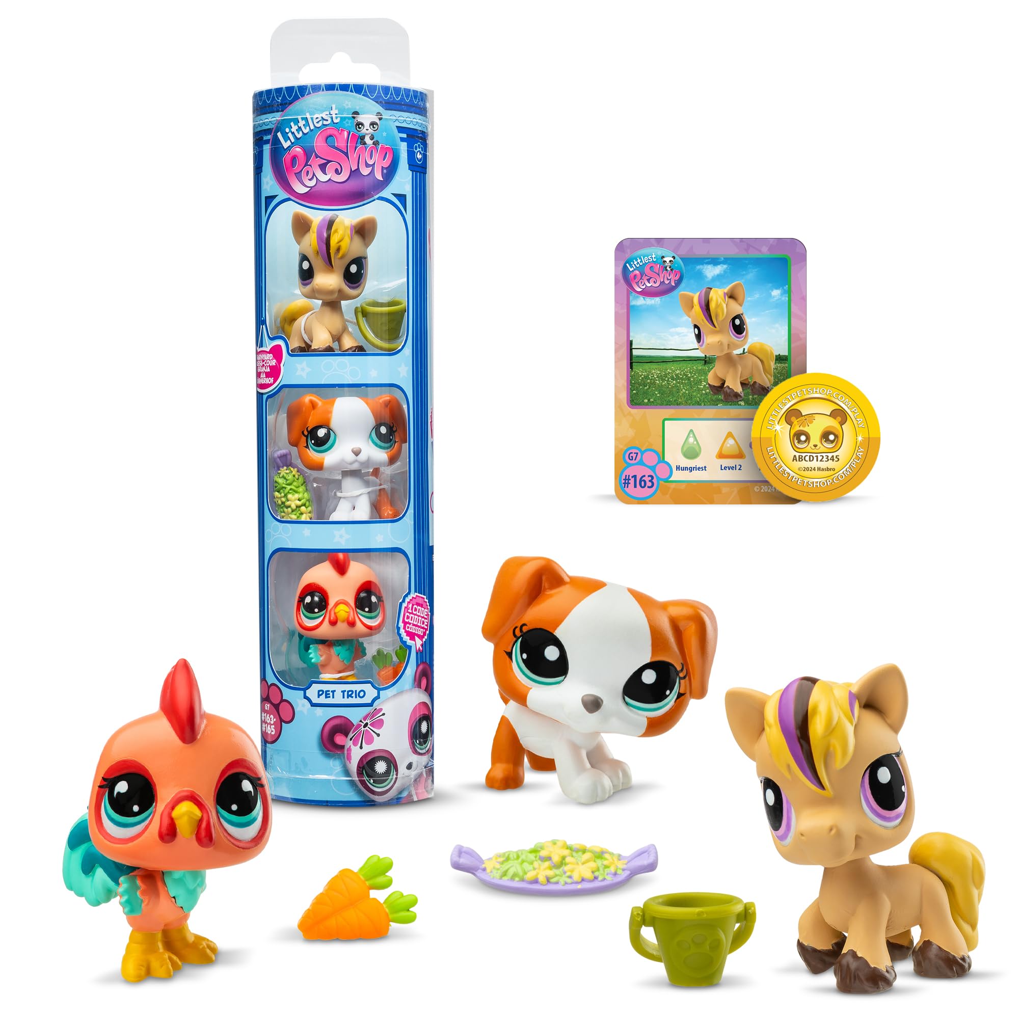 Littlest Pet Shop Series 3 Pet Trio Tube - Barnyard Pets Collectible Figures