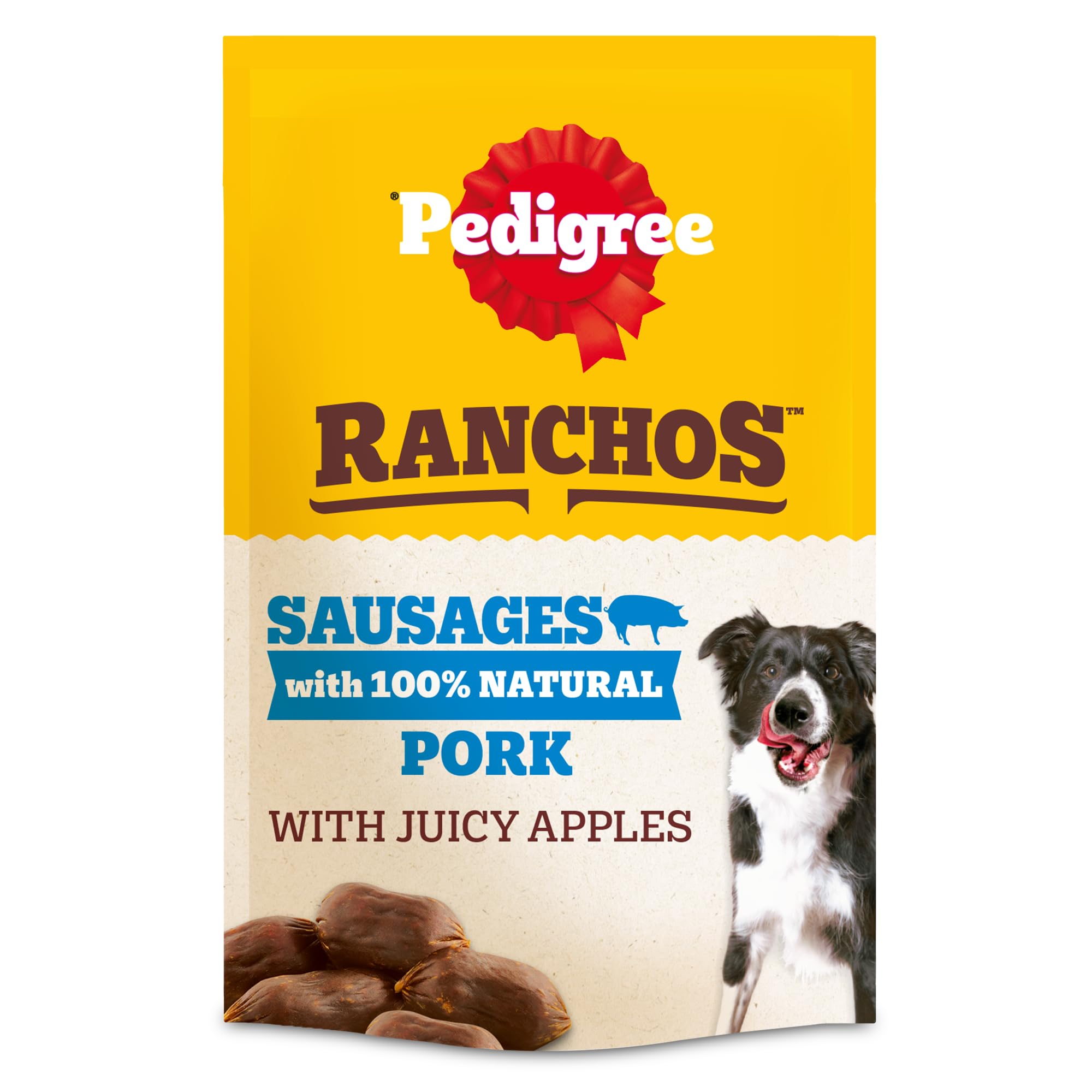 Pedigree Ranchos Dog Treats - Sausages with Pork | 100% Natural Pork | Grain Free (Pack of 7 x 60g) 1