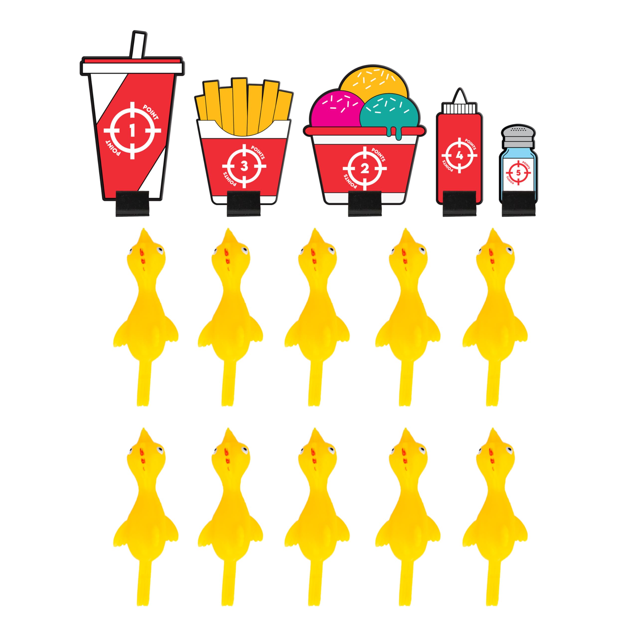 Gift Republic Finger Flicking Chicken Slingshot Game – Stretchy Rubber Chicken Catapult with Bucket 3