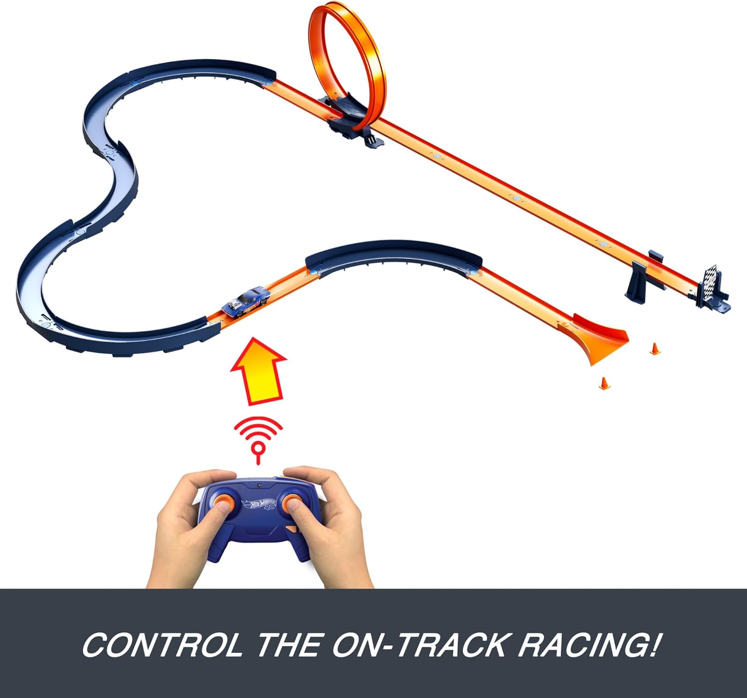 Hot Wheels RC Speed Challenge Track Set - 30+ Piece Remote-Controlled Racing Playset for Kids 5+ 4