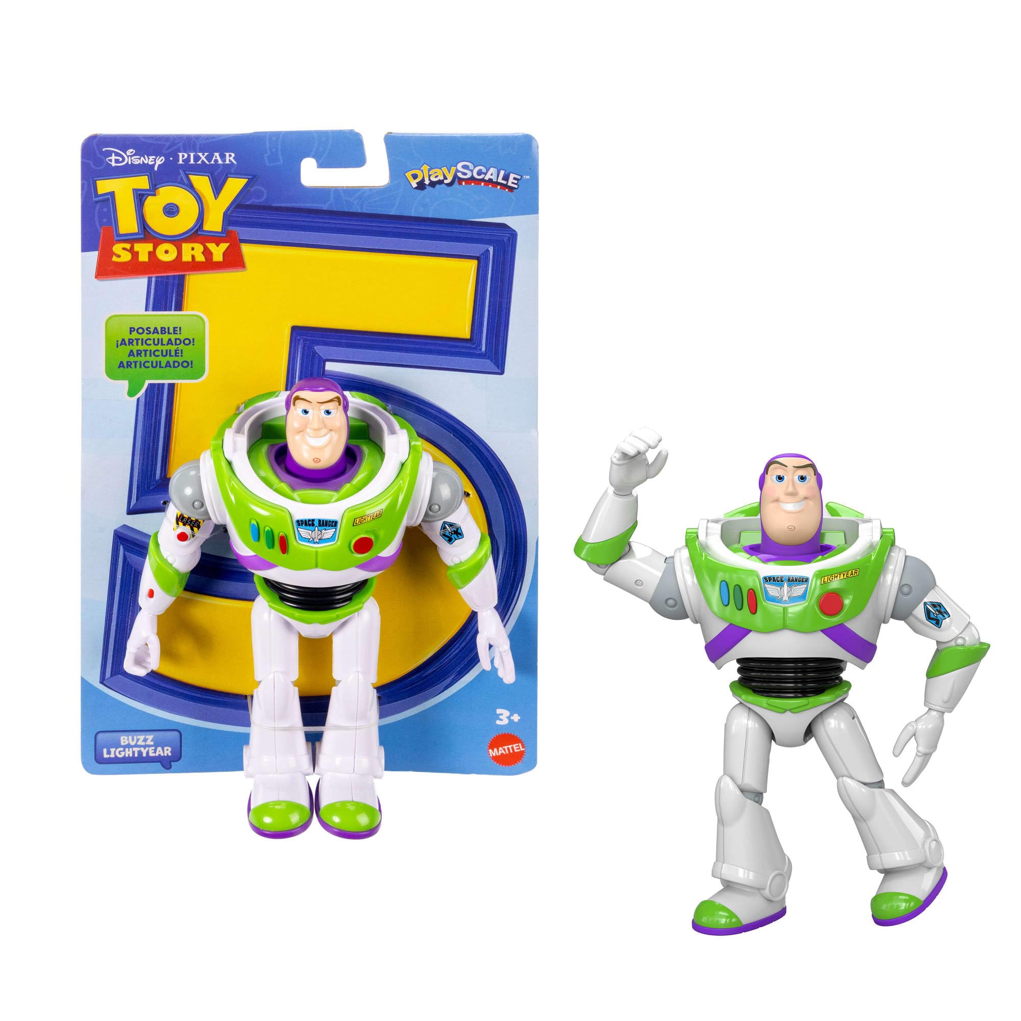 Mattel Disney and Pixar Toy Story Buzz Lightyear Action Figure - 7 Inch Tall, 10 Posable Joints