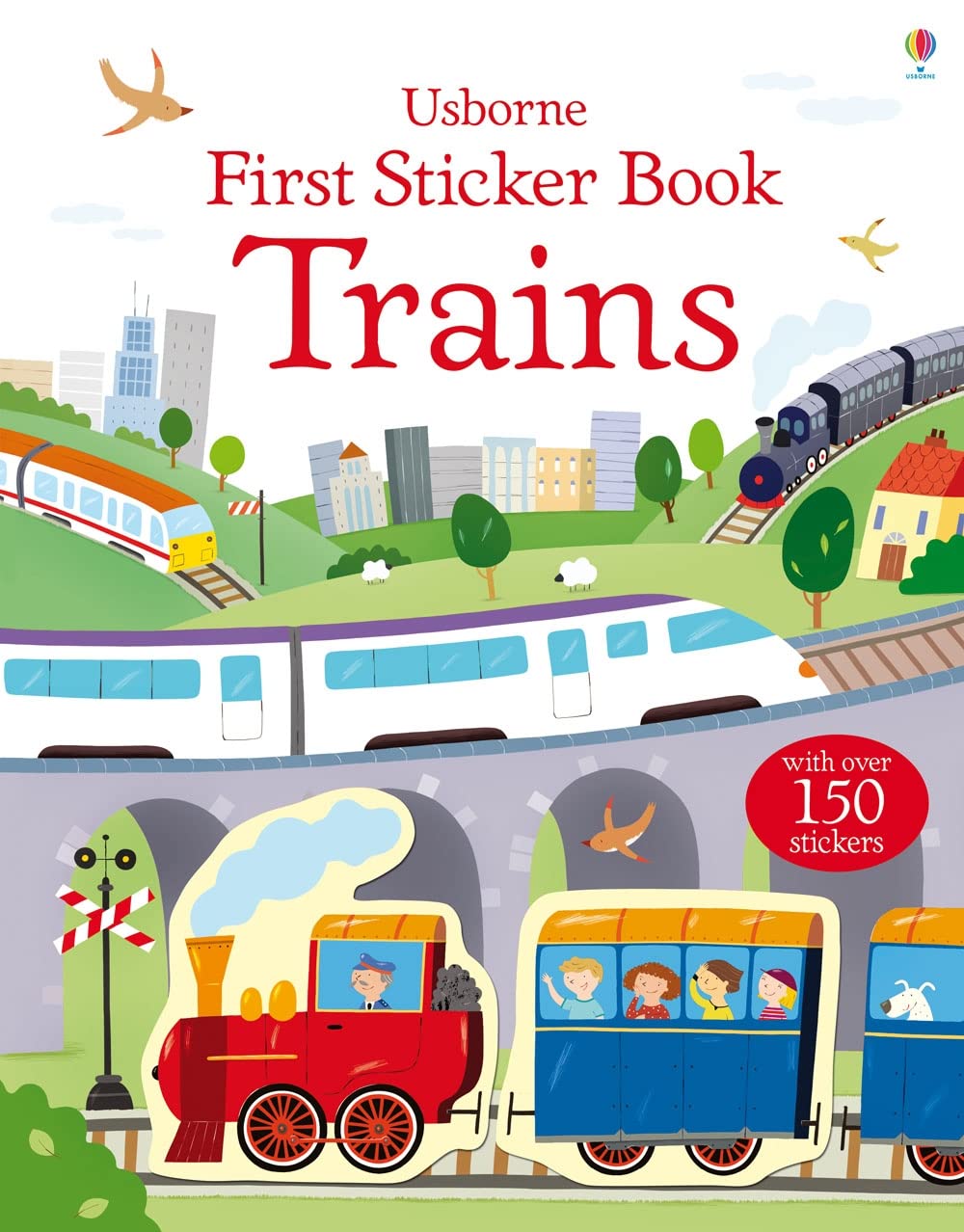 Usborne Trains First Sticker Book - Over 80 Stickers | Ages 2-3