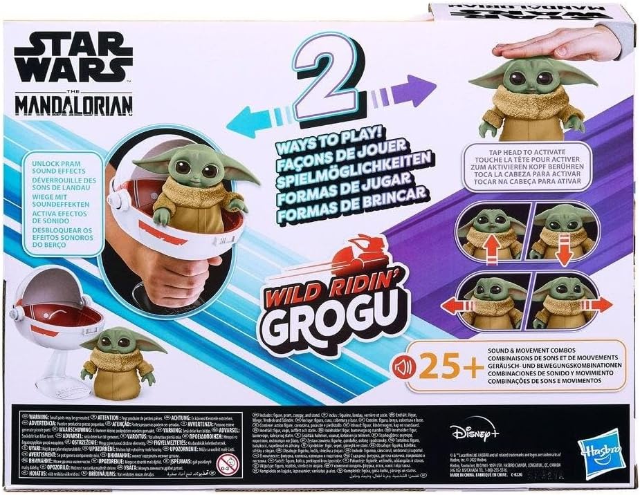 Star Wars Wild Ridin' Grogu, The Child Animatronic, Sound and Motion Combinations, Toy for Kids Ages 4 and Up