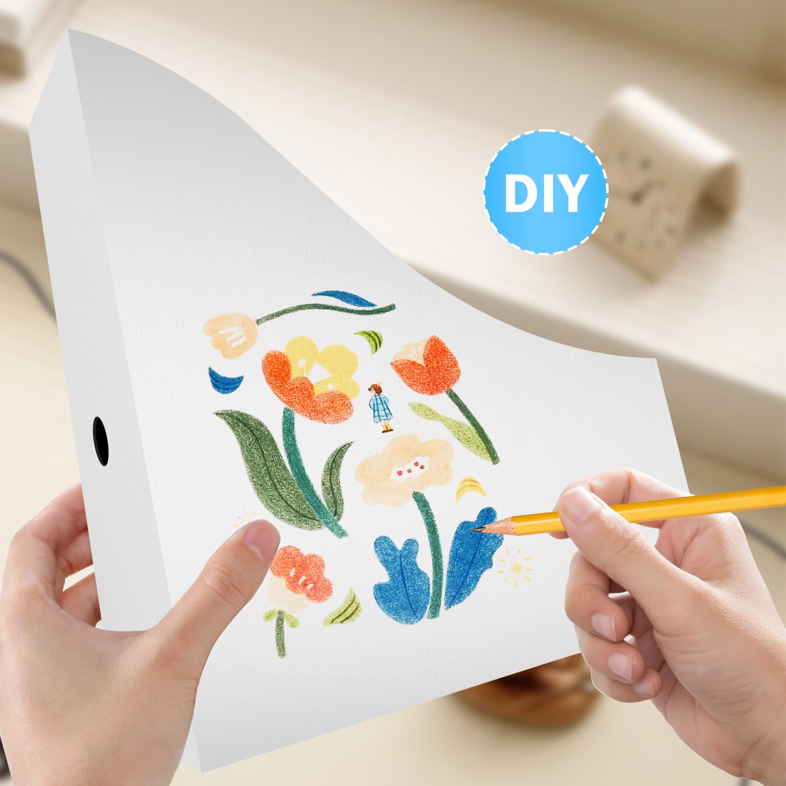 Woobroo Magazine File Holder - 10 Pack A4 Size Cardboard Organiser | White | 260x90x270mm 5