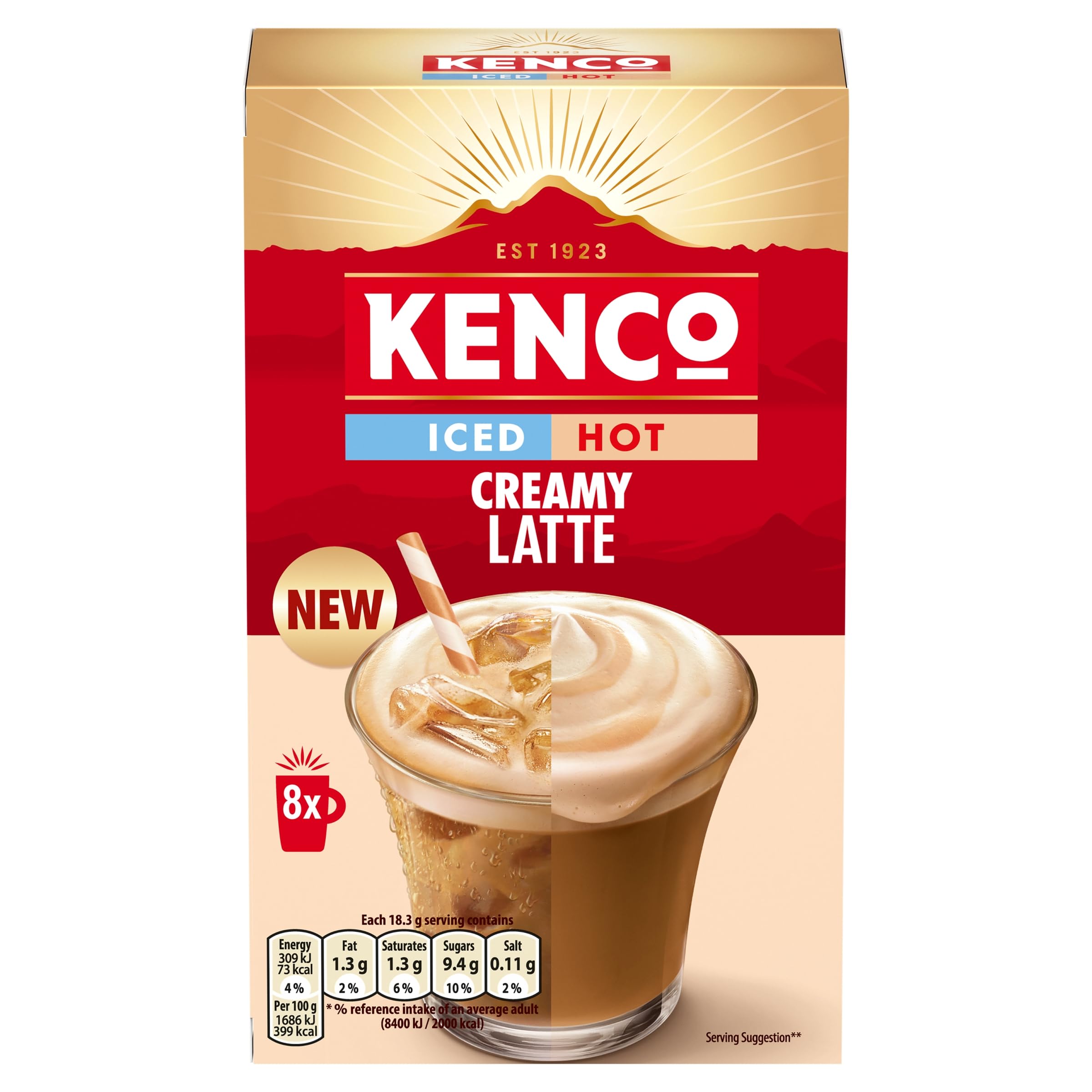 Kenco Iced Hot Creamy Latte Instant Coffee Sachets x40 (8 Sachets x 5 Packs)