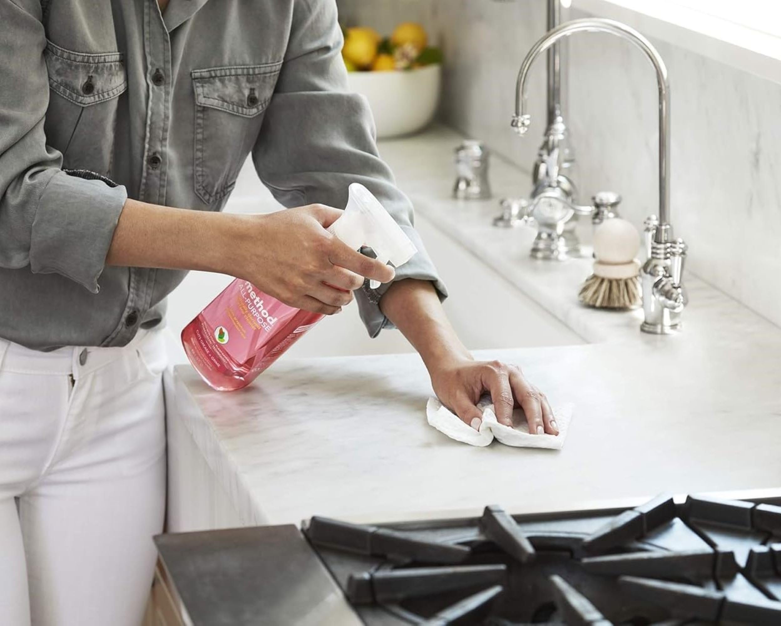 Method Antibacterial All Purpose Cleaner Spray - Kills 99.9% Bacteria | Peach Blossom Scent | 828ml 8