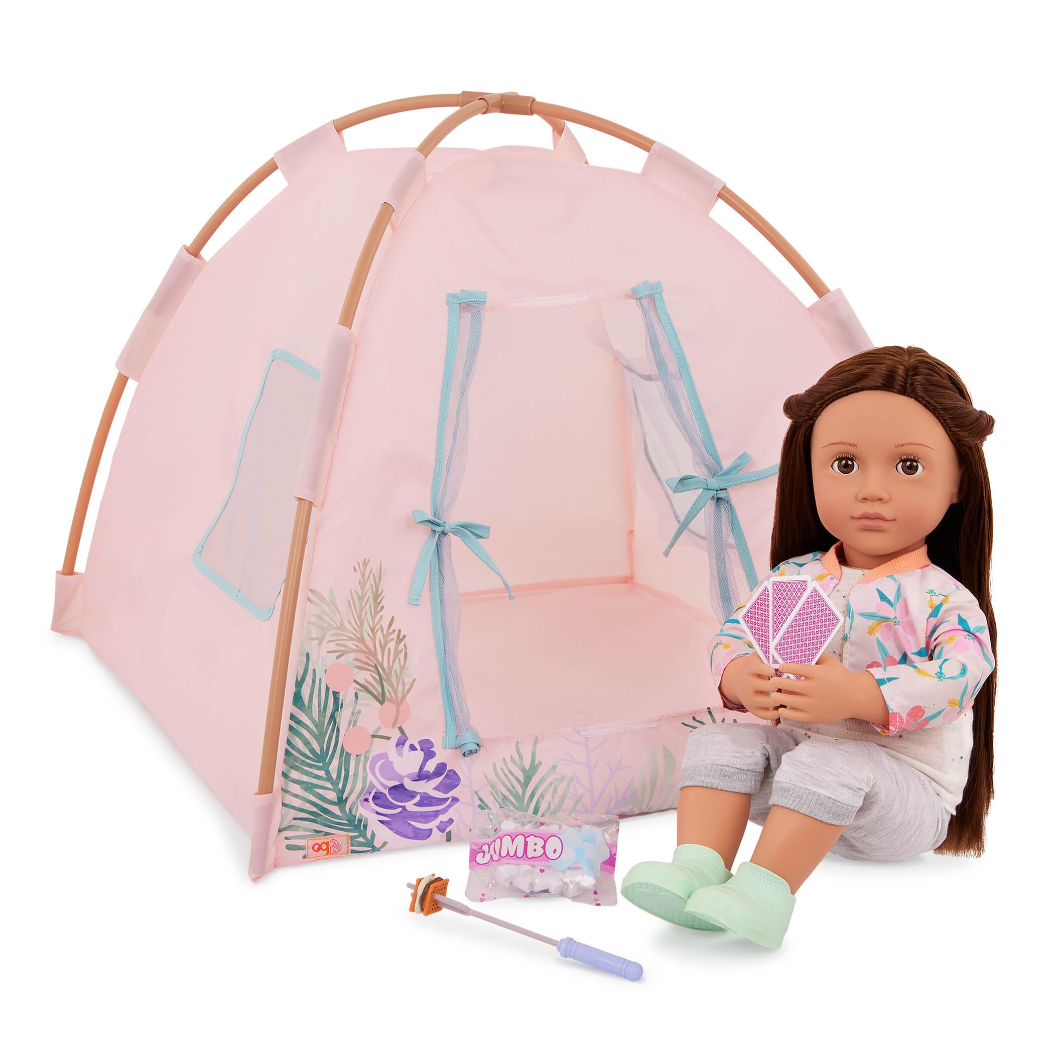 Our Generation Camping Nights - 18-Inch Doll Tent Playset with Accessories 13