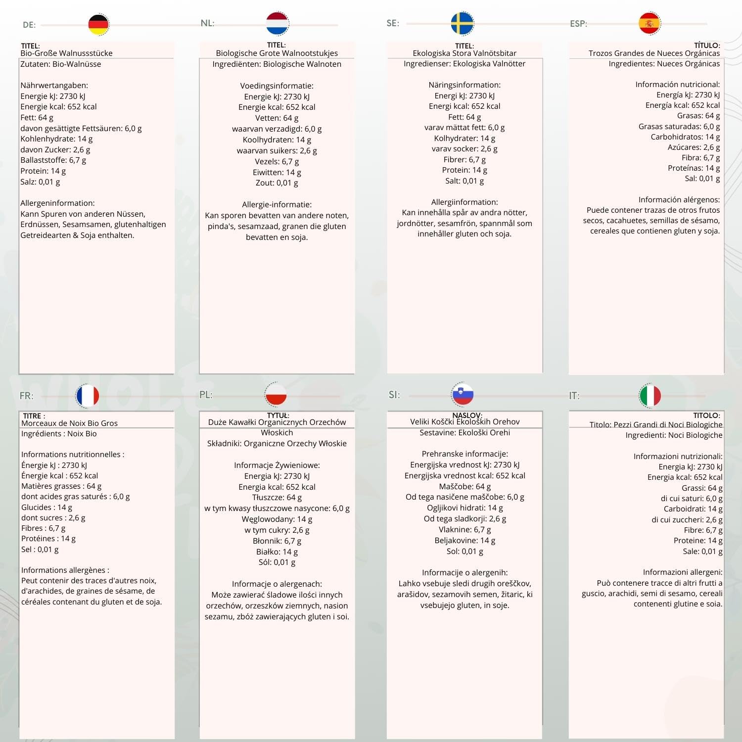 Wholefood Earth Organic Large Walnuts Pieces 1kg Raw | Vegan | GMO Free | H 4