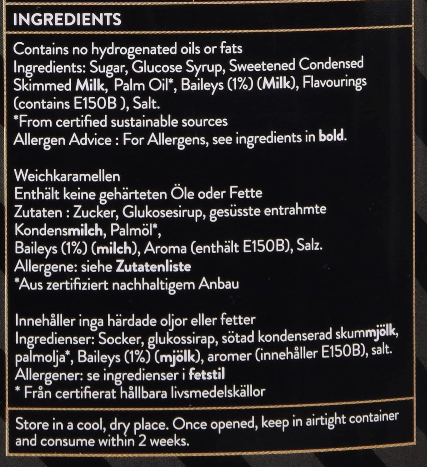 Gardiners of Scotland Baileys Luxury Fudge Oval Tin 250g