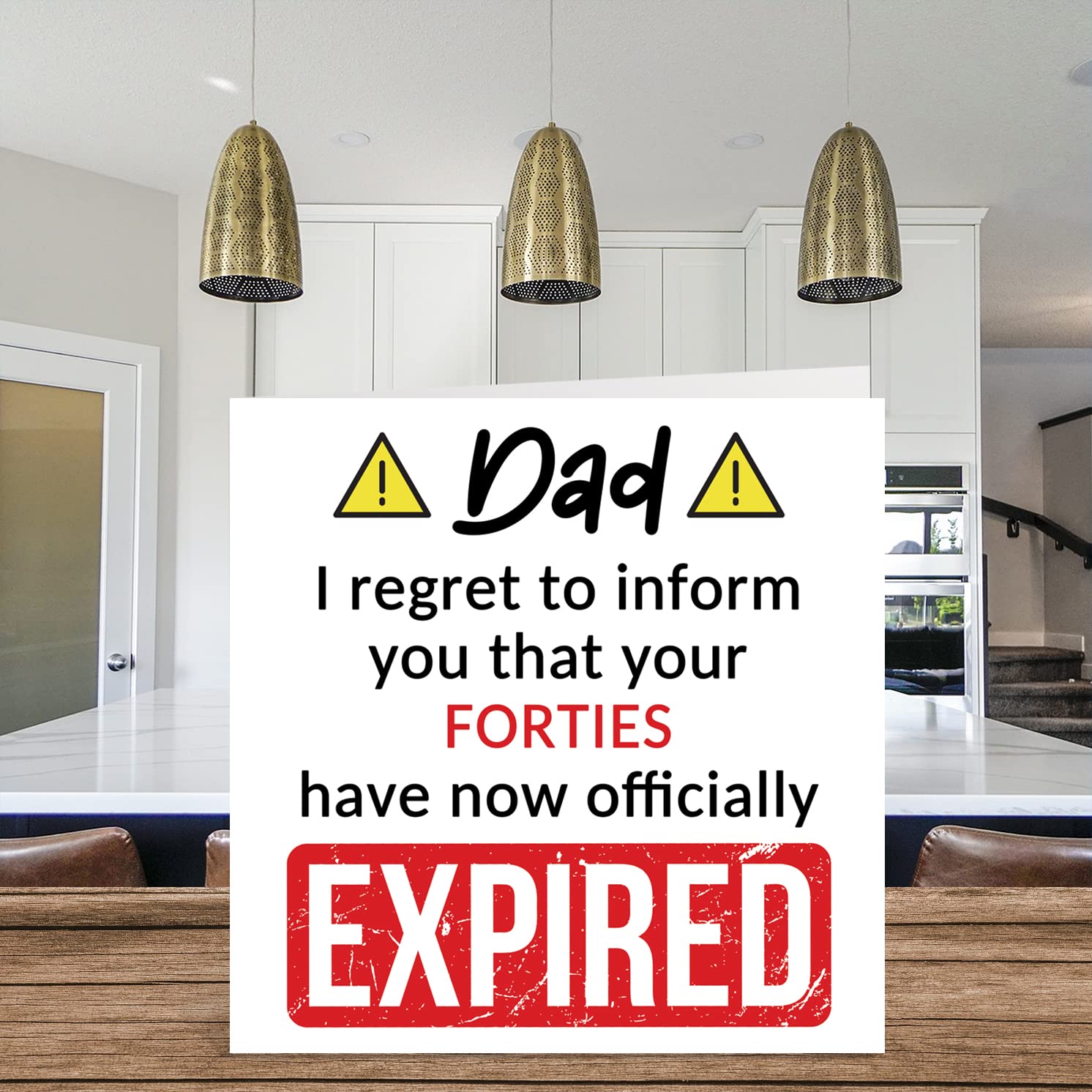 Stuff4 Funny 50th Birthday Card for Dad - Your Forties Have Expired | 145mm Square 3