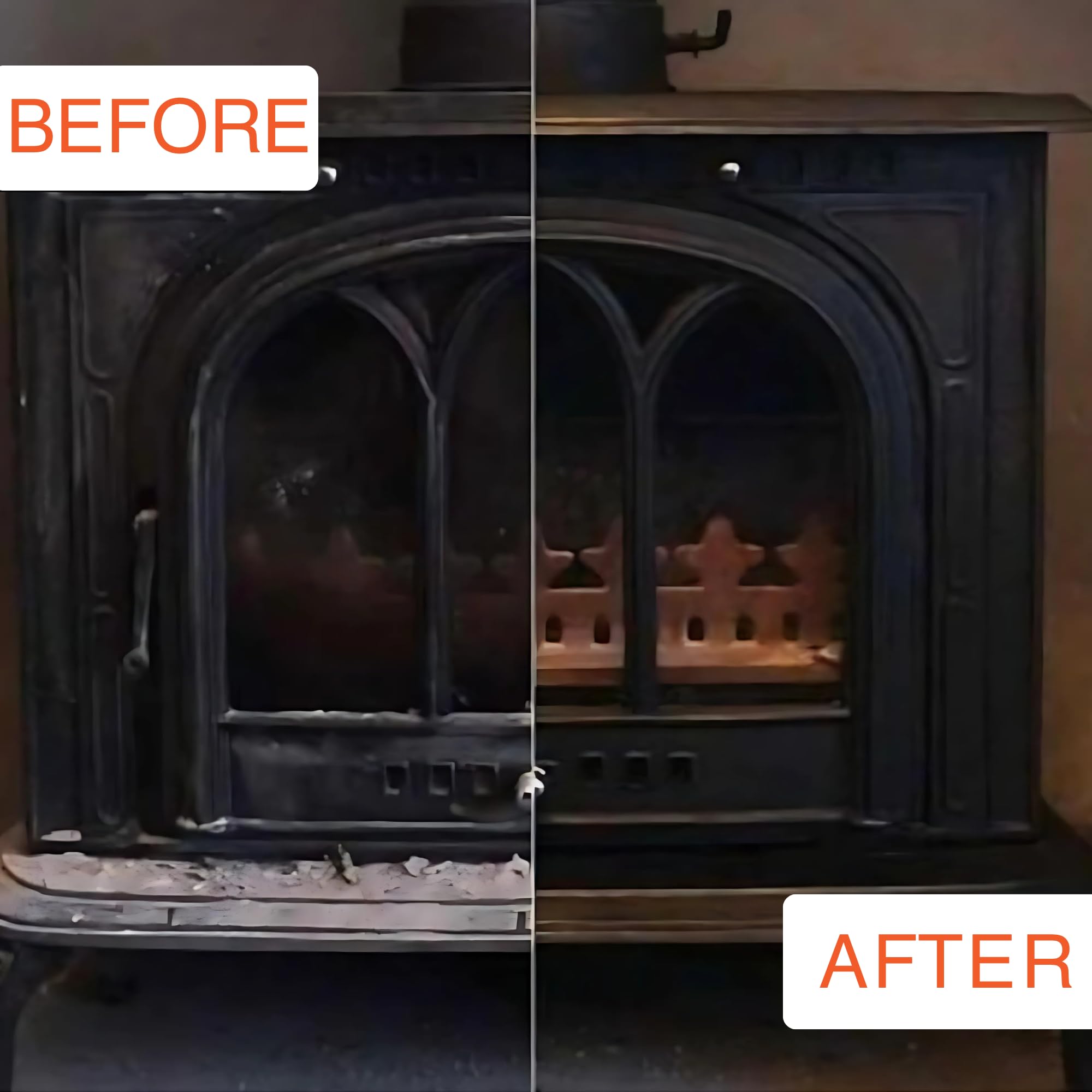 Inspired Stove Glass Cleaner - Dissolves Soot, Grease & Tar | 500 ml Liquid Spray 2