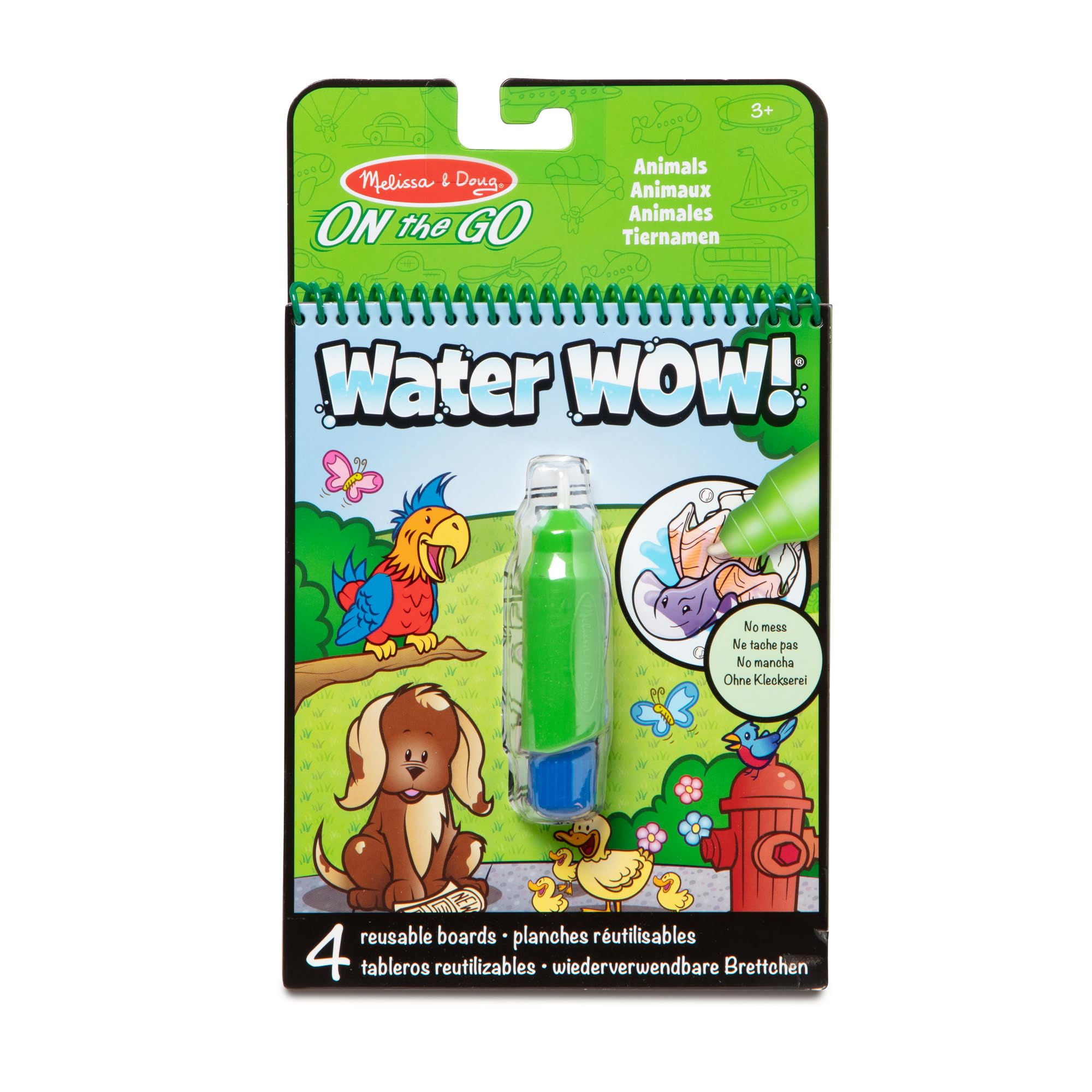 Melissa & Doug On the Go Water Wow! Reusable Water-Reveal Activity Pad - Animals | Ages 3+