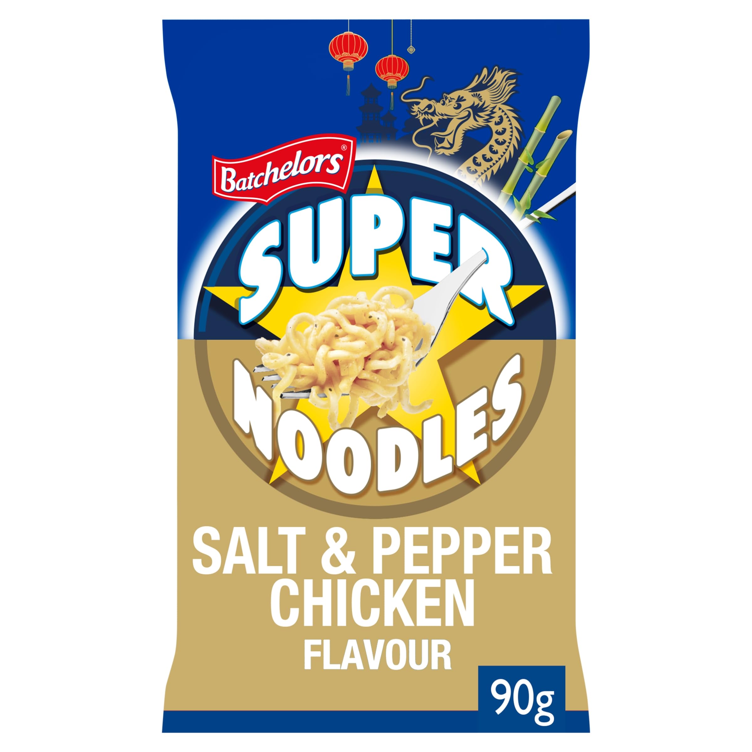 Batchelors Super Noodles Chinese Salt & Pepper Chicken Flavour Instant Noodles - 90g Pack