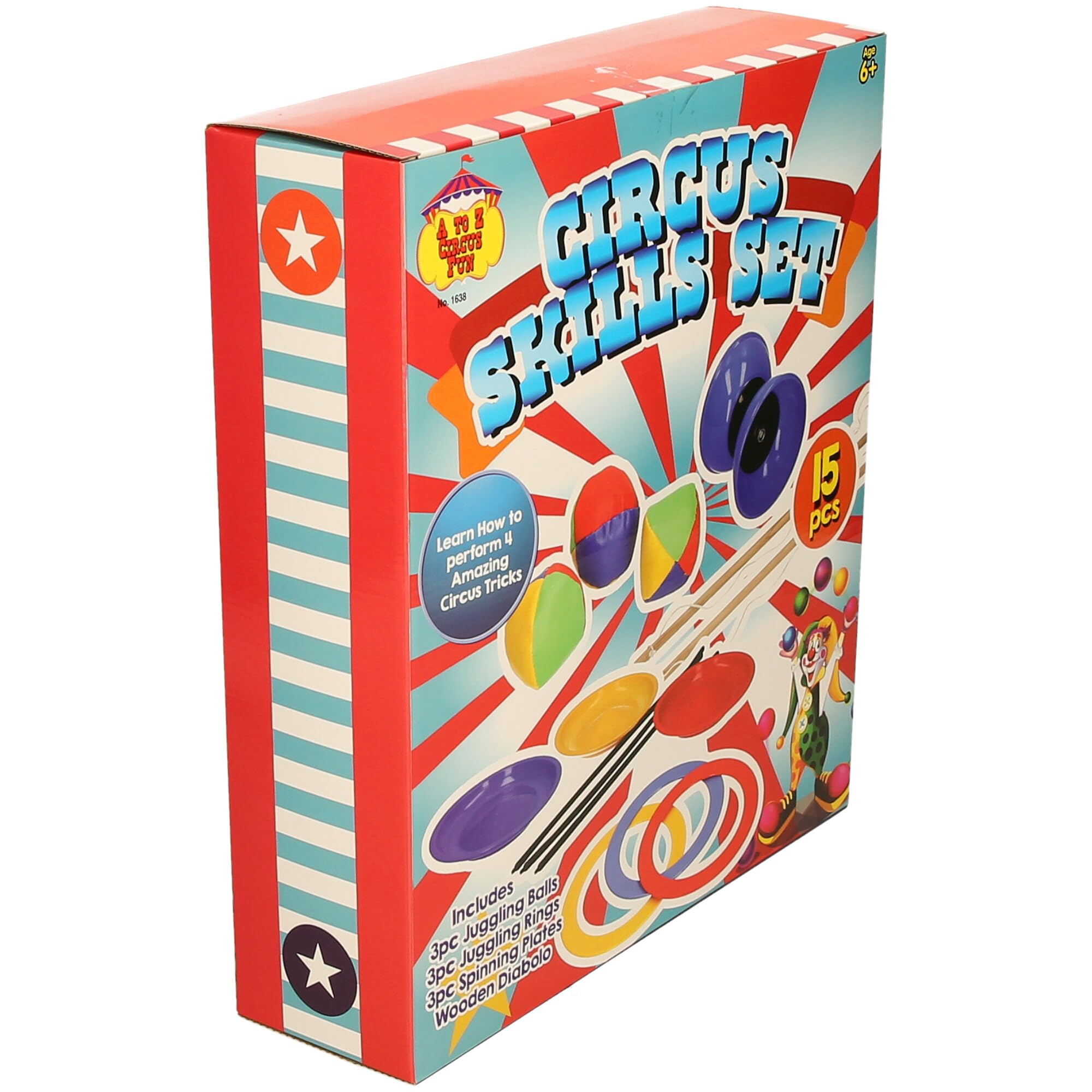 Tent Fun Circus Skills Set - 15-Piece Juggling & Spinning Toys for Kids 6+ 3