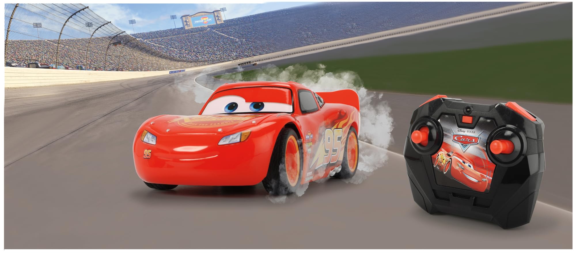 Disney Cars RC Turbo Racer Lightning McQueen - 1:24 Scale Remote Control Car with Turbo Speed 3