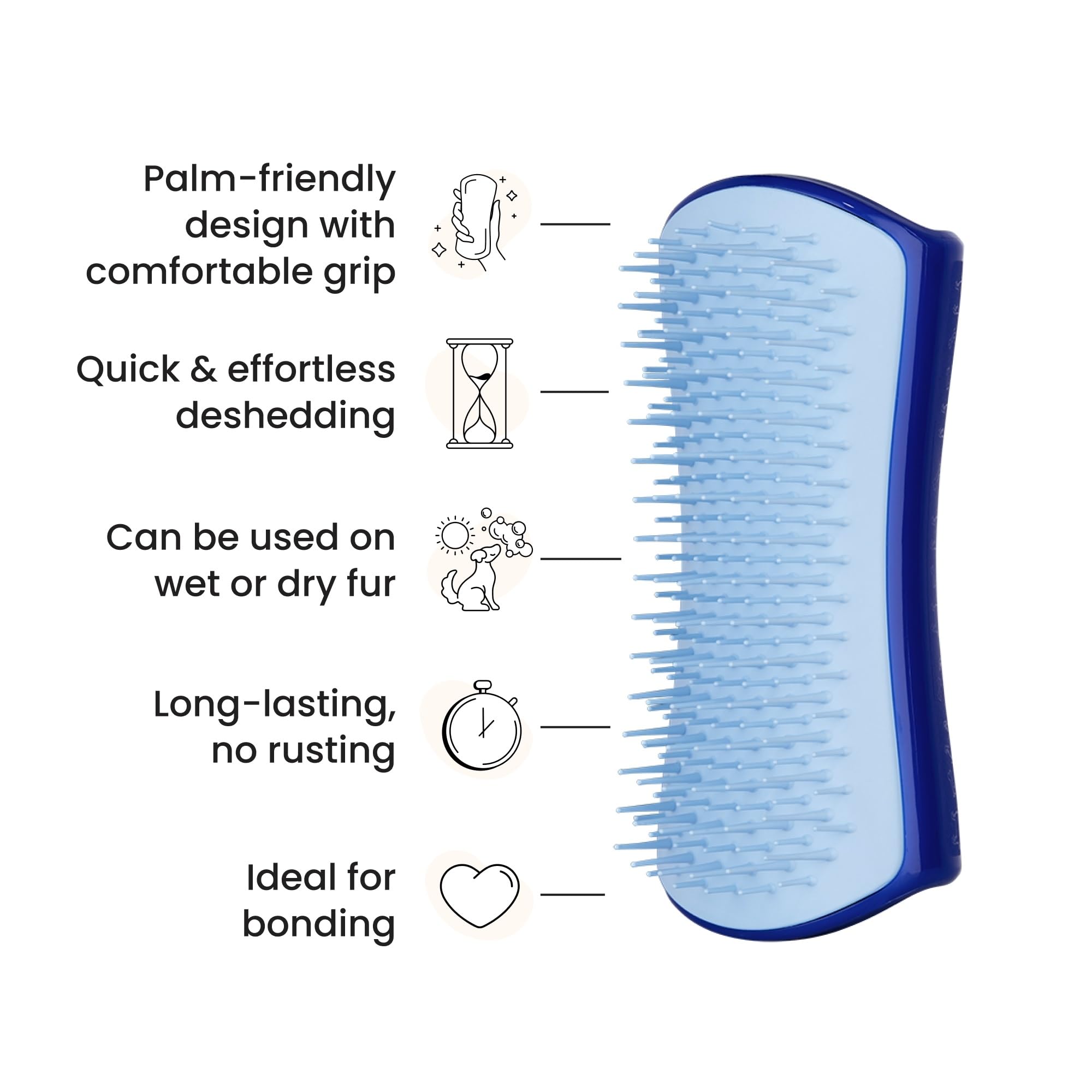 Pet Teezer Small De-Shedding Grooming Brush - Detangle | Lightweight | Easy to Clean 4